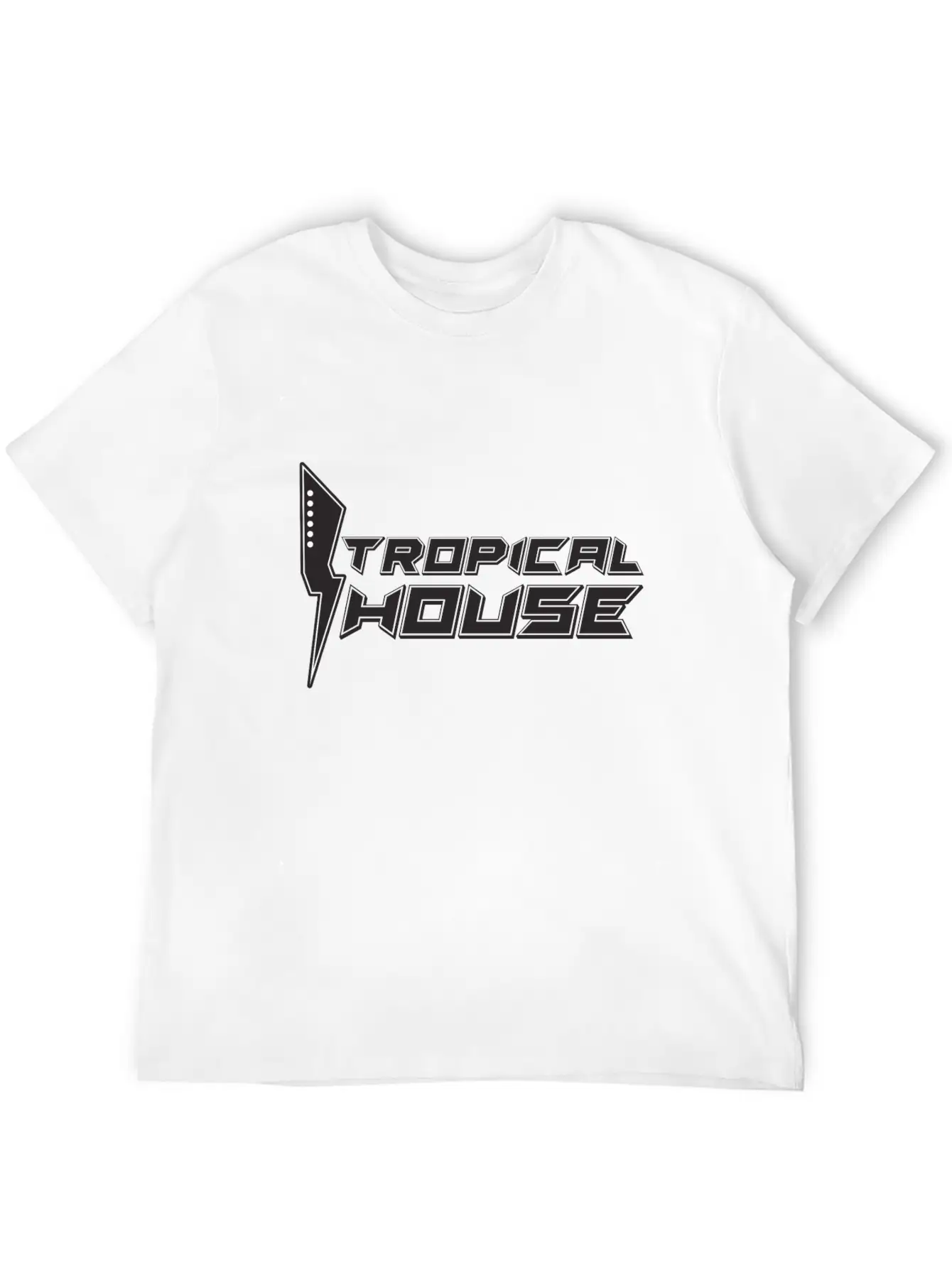 Tropical House Comfortable Minimalist Graphic Tee – Summer Style Essential