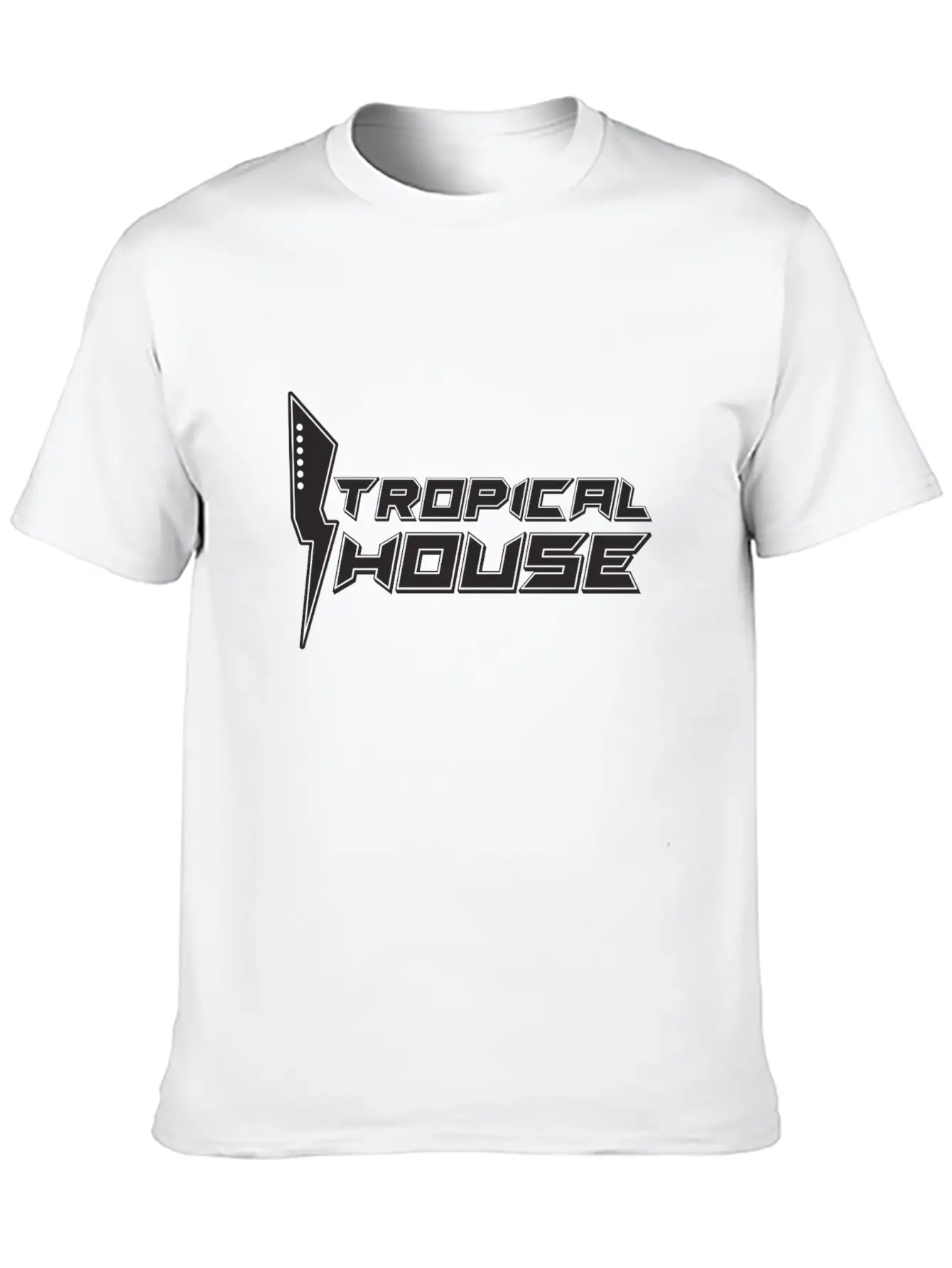 Tropical House Comfortable Minimalist Graphic Tee – Summer Style Essential