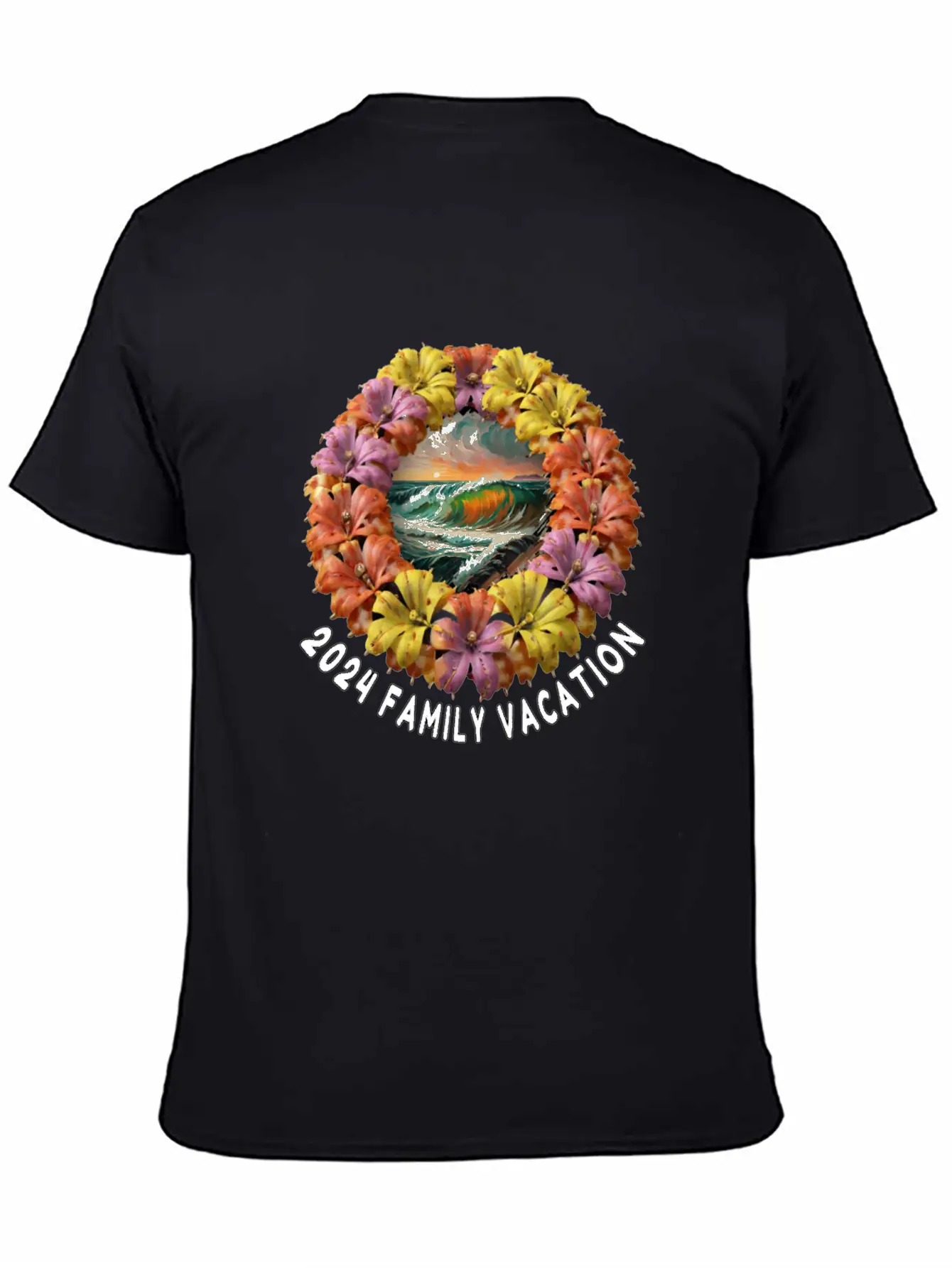 Tropical Sunset Escape Necklace - Family Vacation Modern Fit Casual T-Shirt ��� Clean And Versatile Design