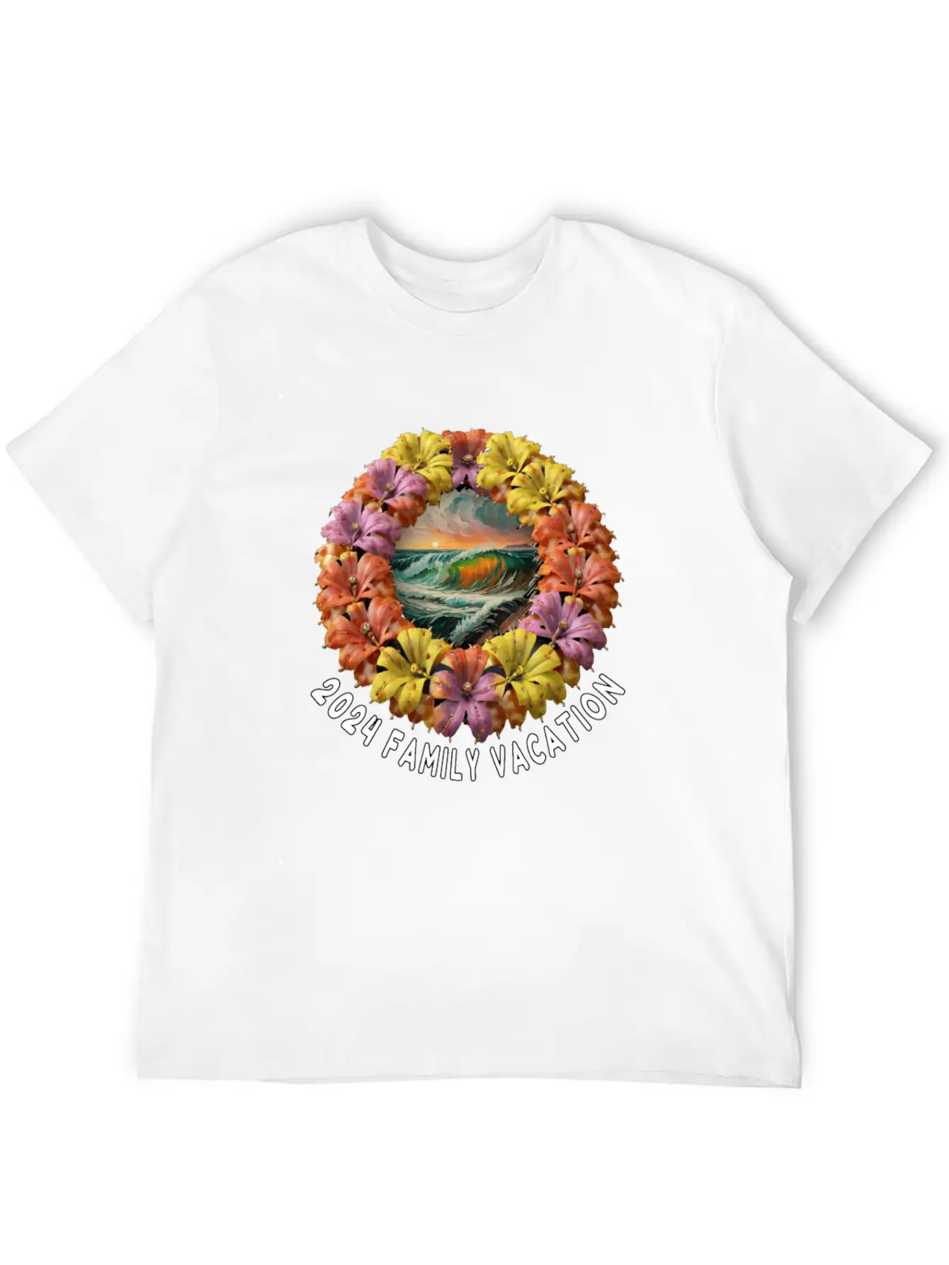 Tropical Sunset Escape Necklace - Family Vacation Modern Fit Casual T-Shirt ��� Clean And Versatile Design