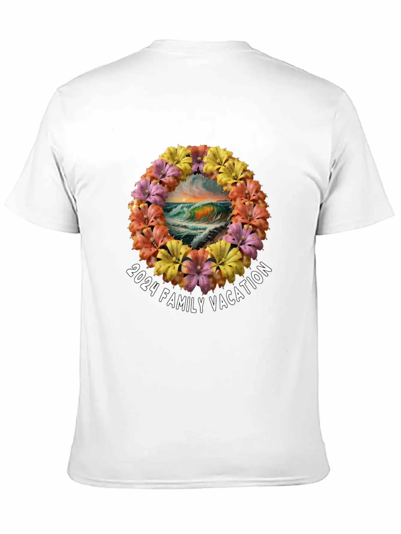 Tropical Sunset Escape Necklace - Family Vacation Modern Fit Casual T-Shirt ��� Clean And Versatile Design