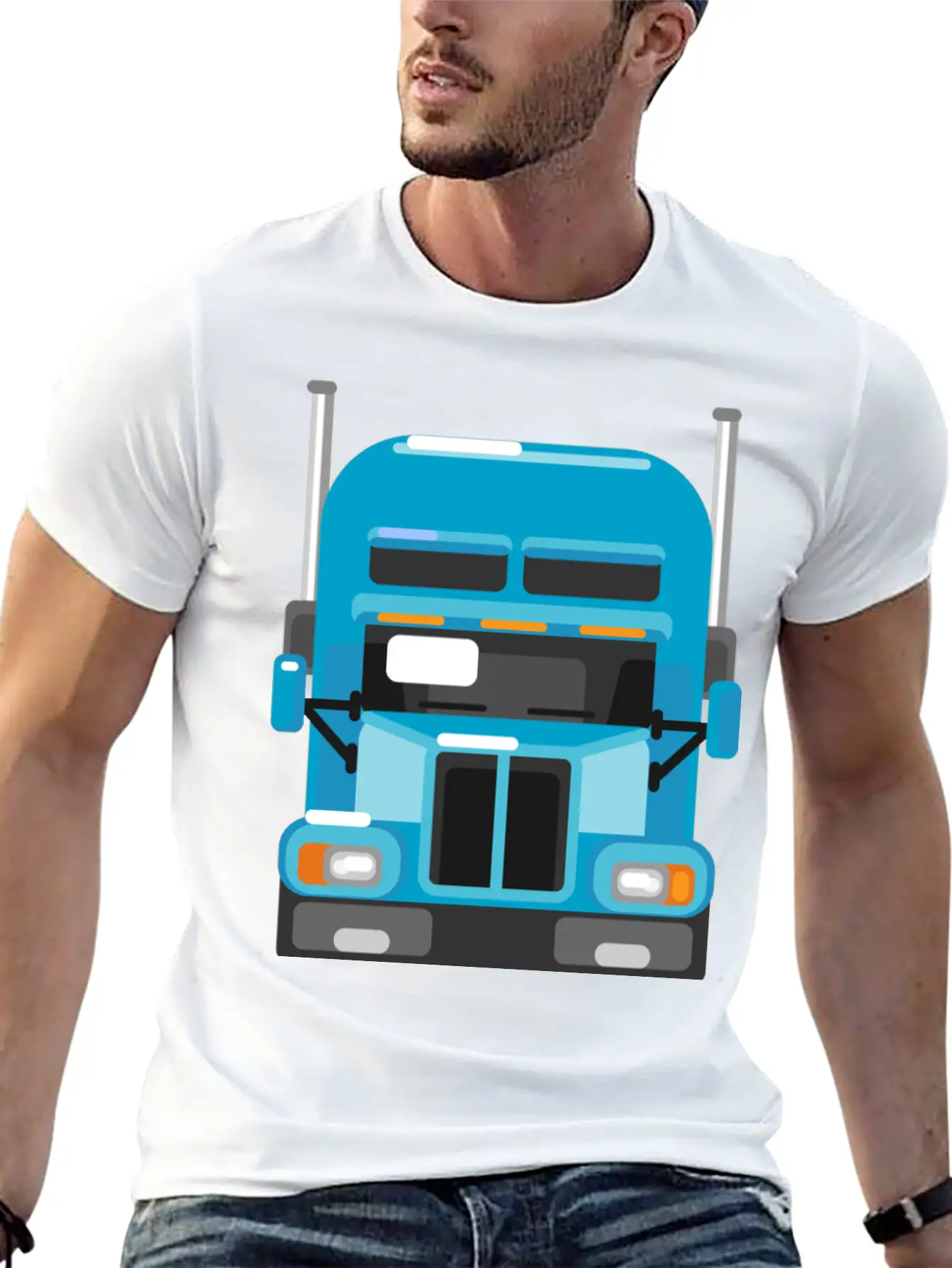 Truck 07 Classic Fit Graphic Tee For Daily Comfort – Unisex Cotton Shirt