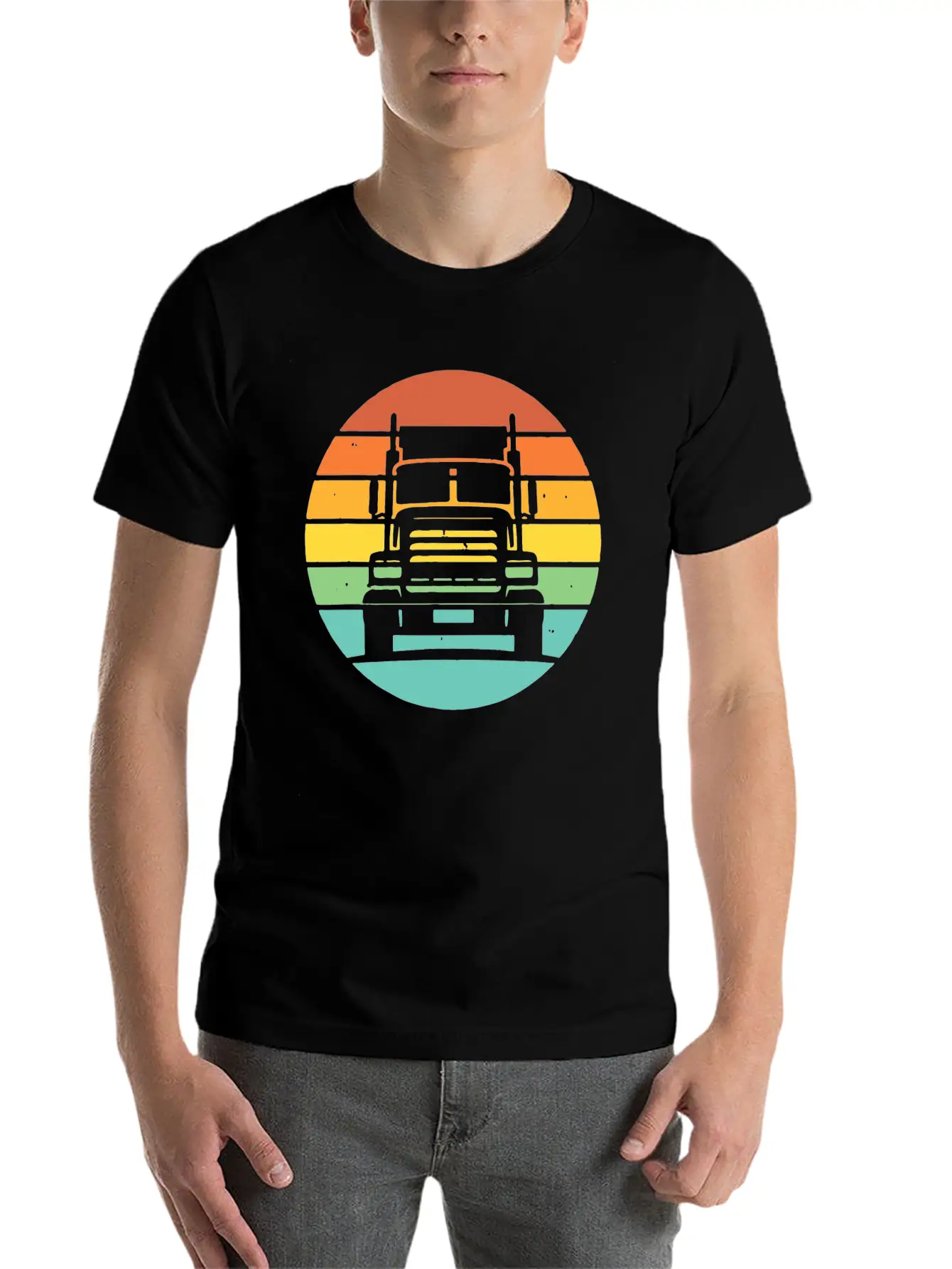 Truck Drive Unisex Casual T-Shirt – Clean Design For Daily Comfort
