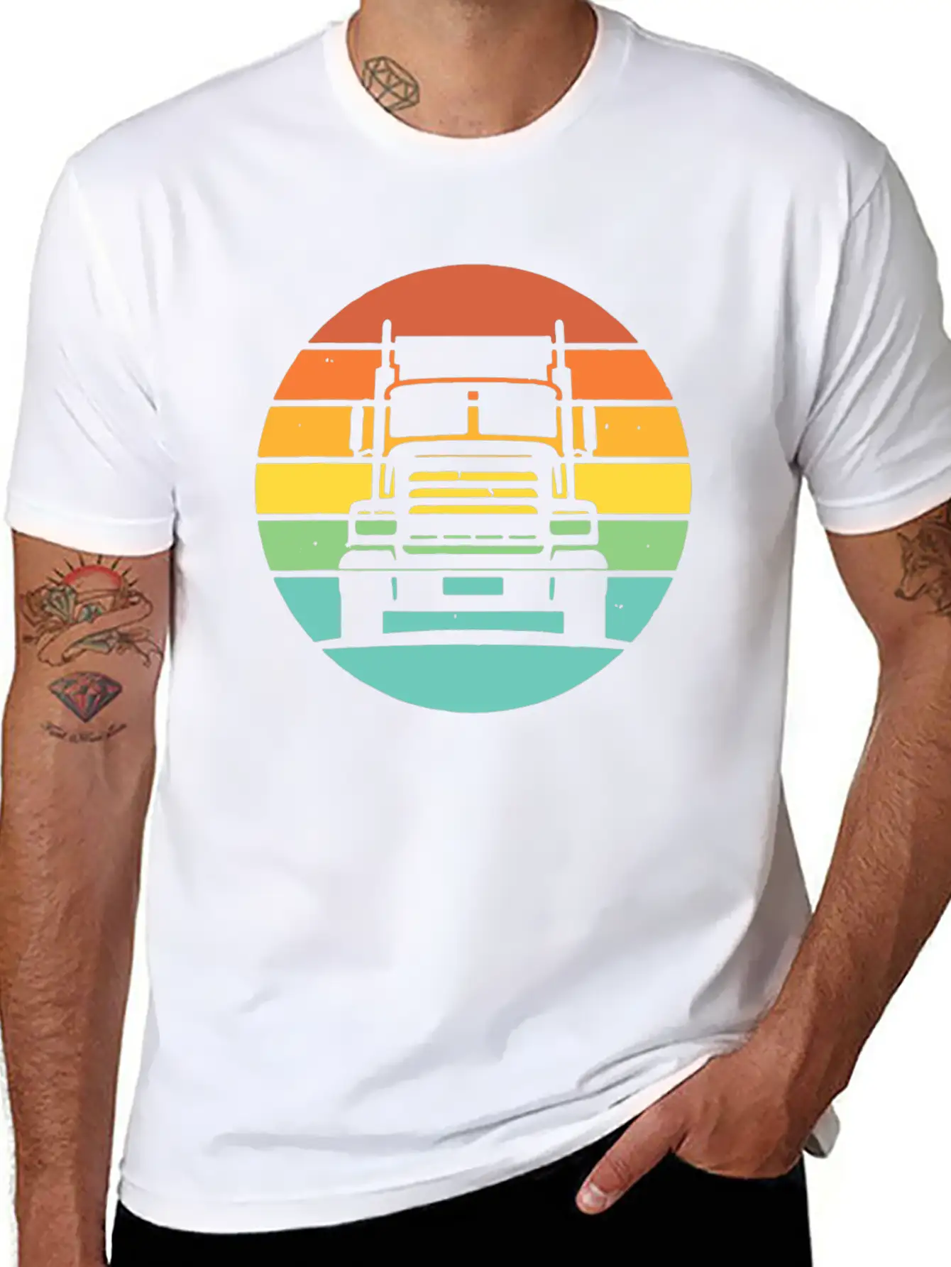 Truck Drive Unisex Casual T-Shirt – Clean Design For Daily Comfort