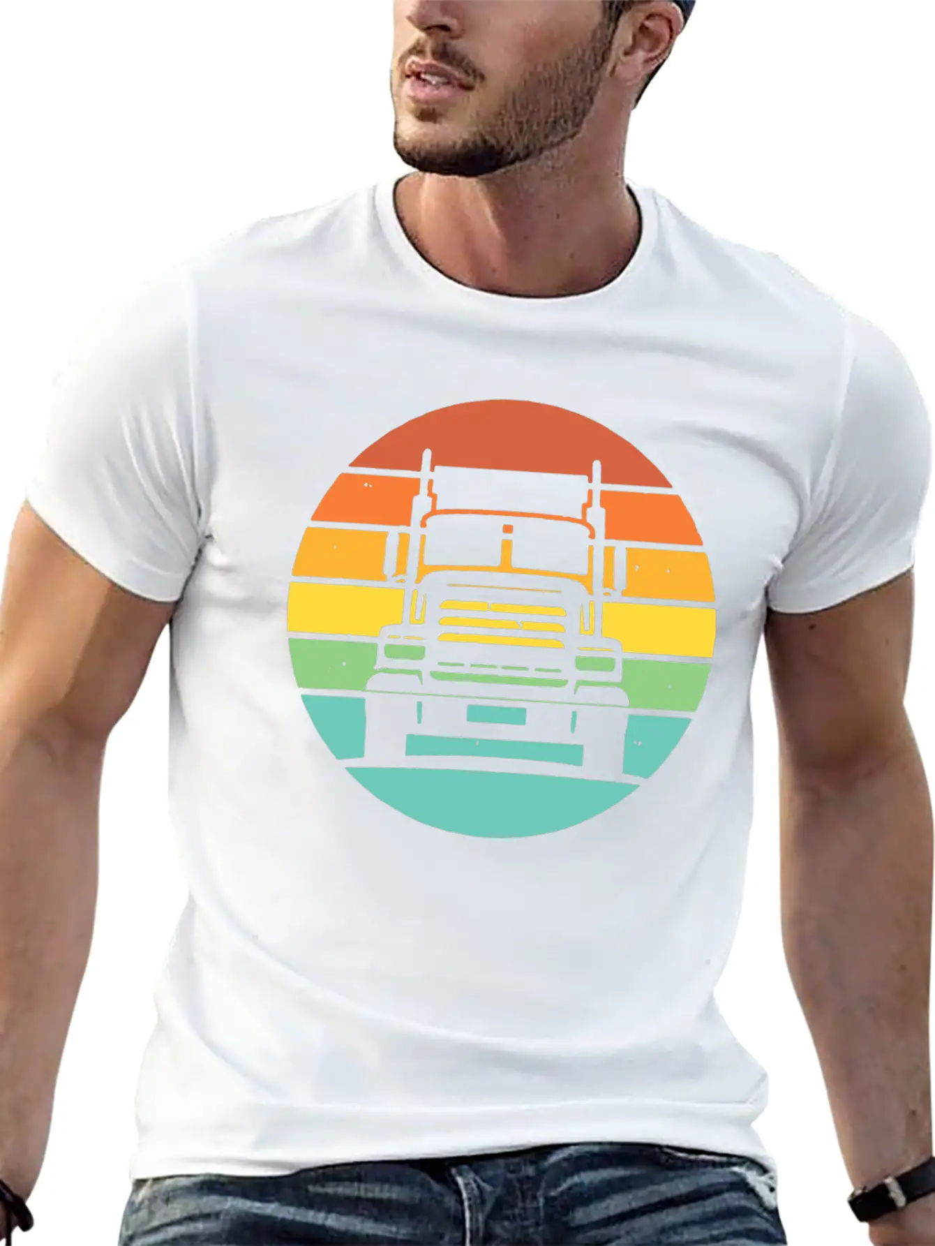 Truck Drive Unisex Casual T-Shirt – Clean Design For Daily Comfort