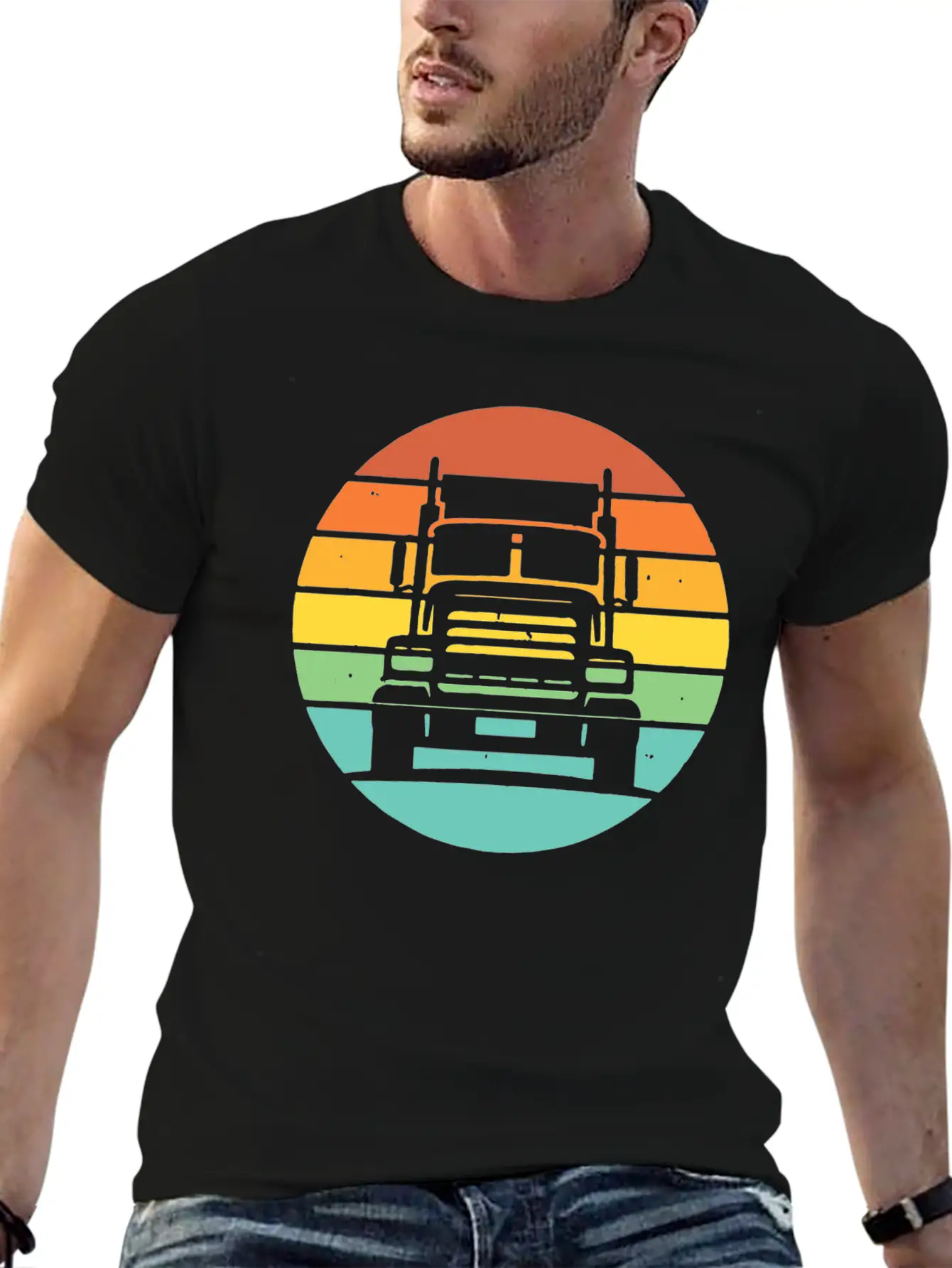 Truck Drive Unisex Casual T-Shirt – Clean Design For Daily Comfort