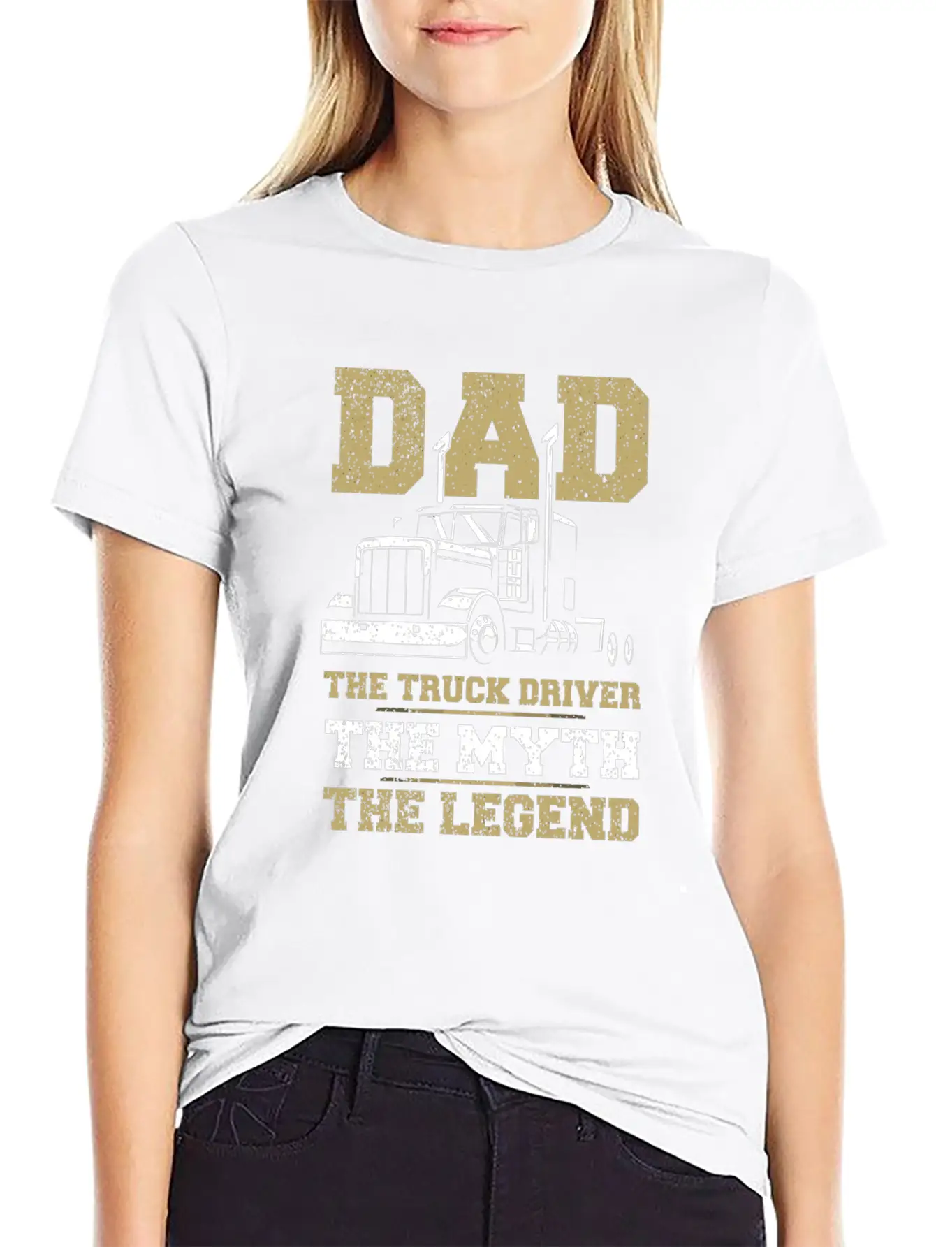 Truck Driver Dad Shirt Funny Quote Trucker Father Unisex Casual T-Shirt – Clean Design For Daily Comfort