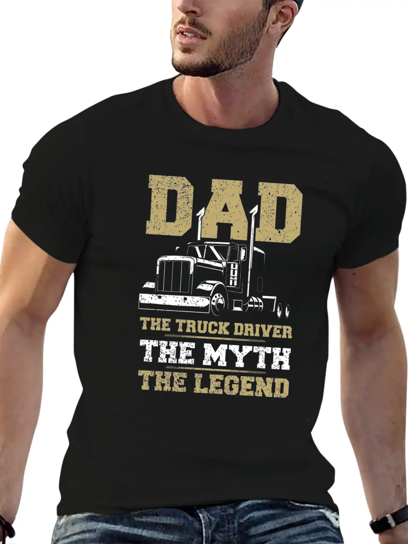 Truck Driver Dad Shirt Funny Quote Trucker Father Unisex Casual T-Shirt – Clean Design For Daily Comfort