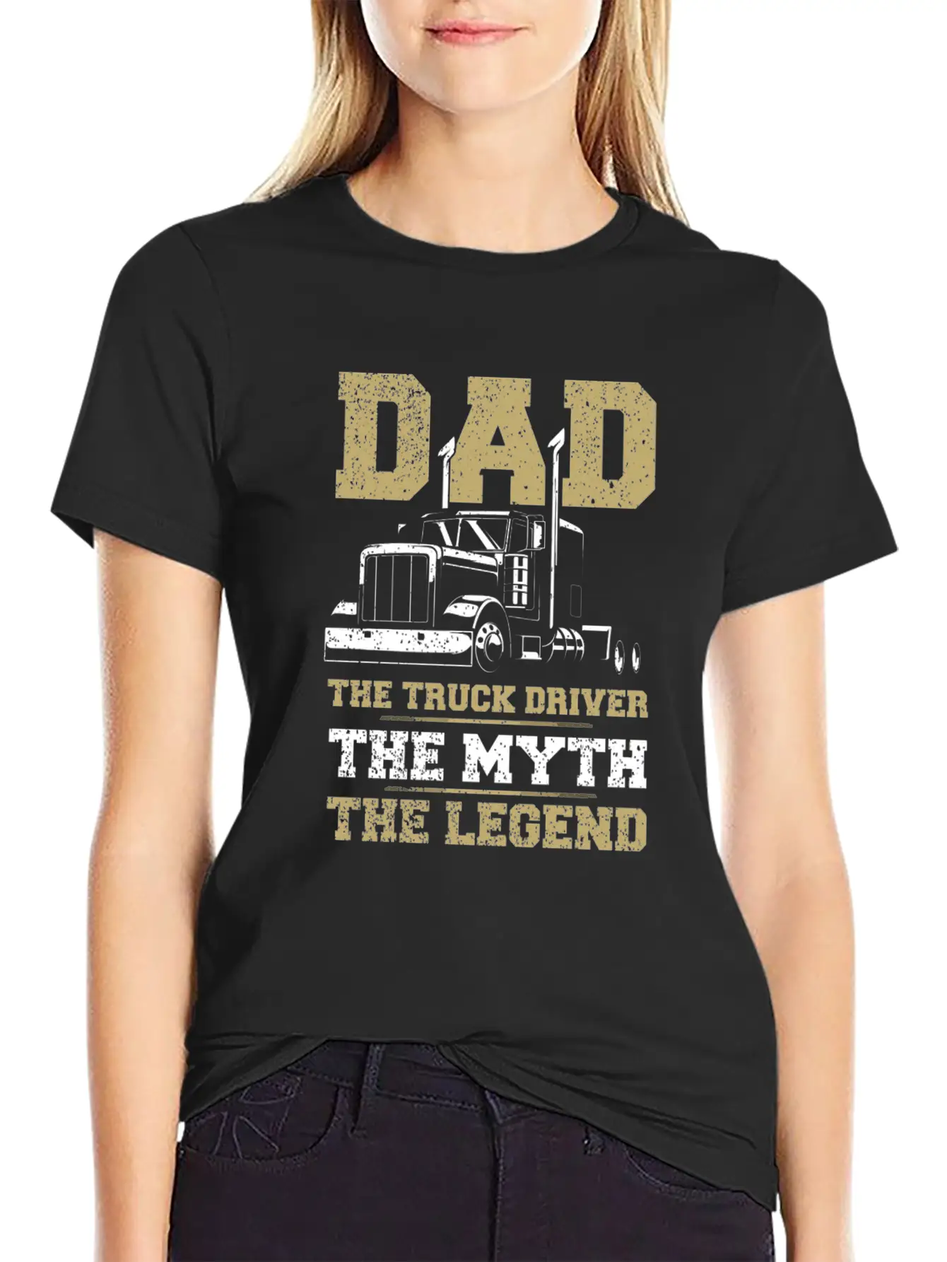 Truck Driver Dad Shirt Funny Quote Trucker Father Unisex Casual T-Shirt – Clean Design For Daily Comfort