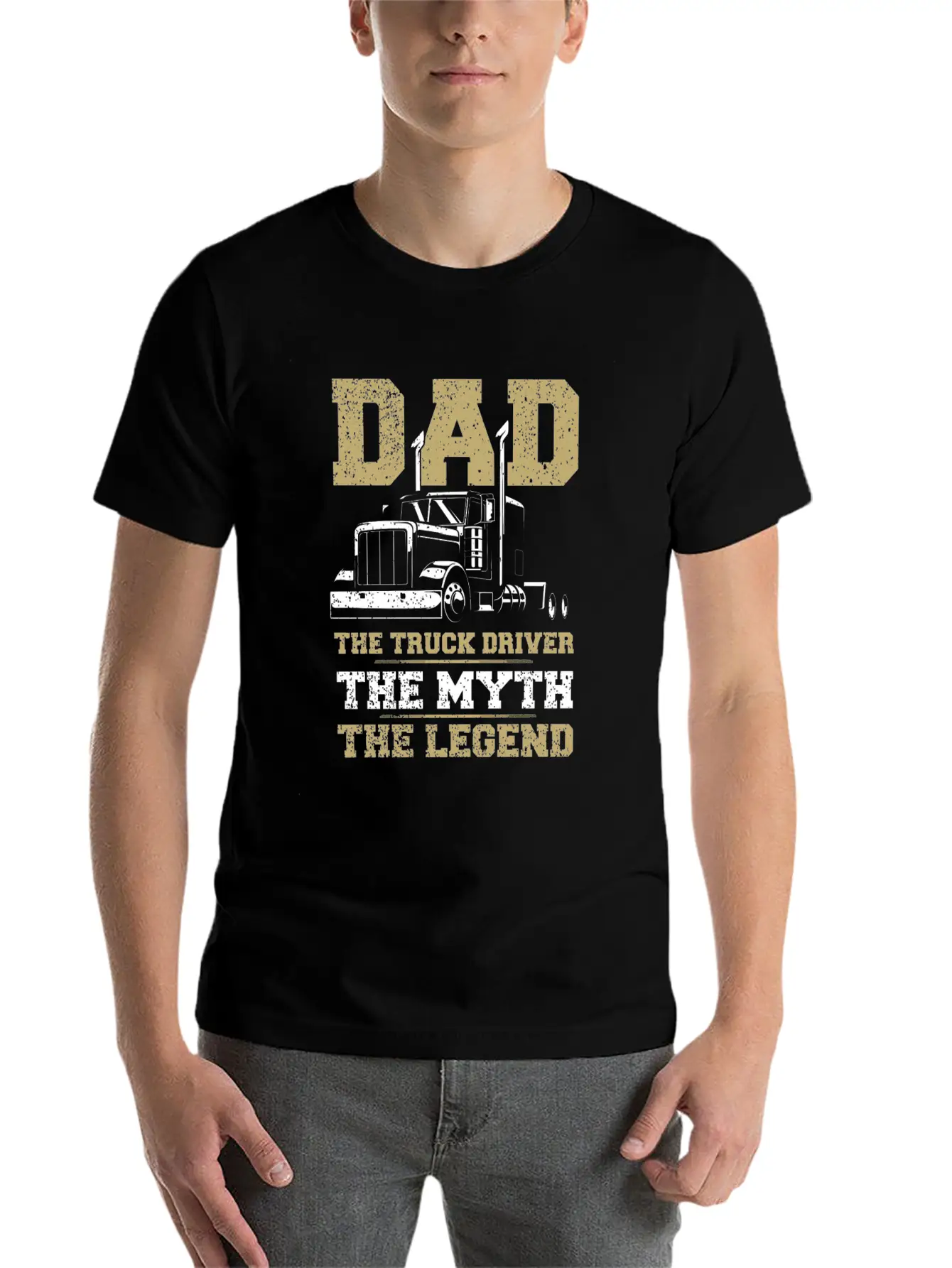 Truck Driver Dad Shirt Funny Quote Trucker Father Unisex Casual T-Shirt – Clean Design For Daily Comfort