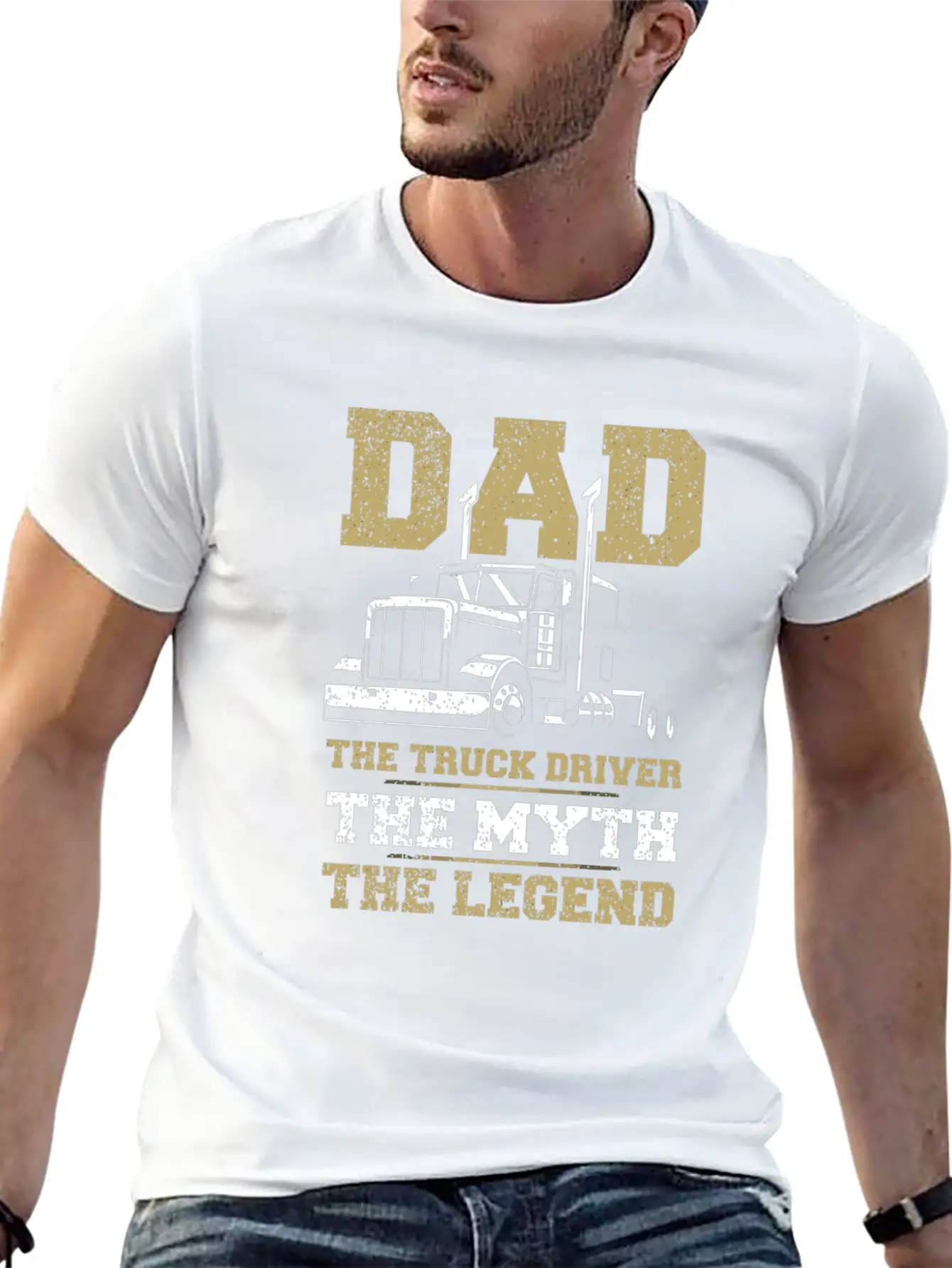 Truck Driver Dad Shirt Funny Quote Trucker Father Unisex Casual T-Shirt – Clean Design For Daily Comfort