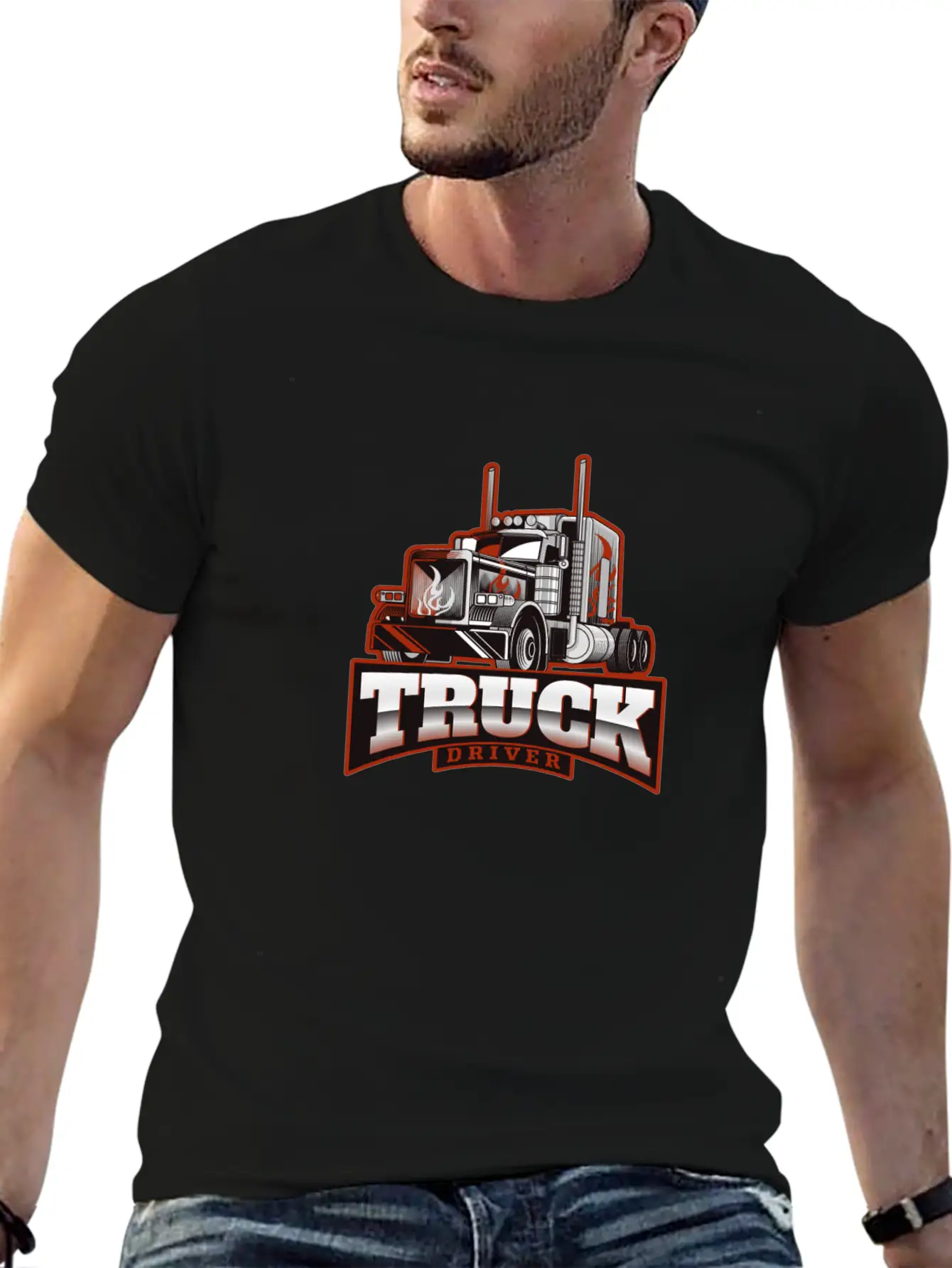 Truck Driver Lightweight Cotton T-Shirt – Daily Comfort Graphic Shirt