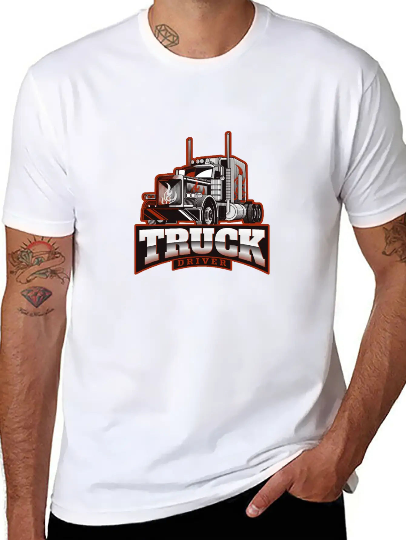 Truck Driver Lightweight Cotton T-Shirt – Daily Comfort Graphic Shirt