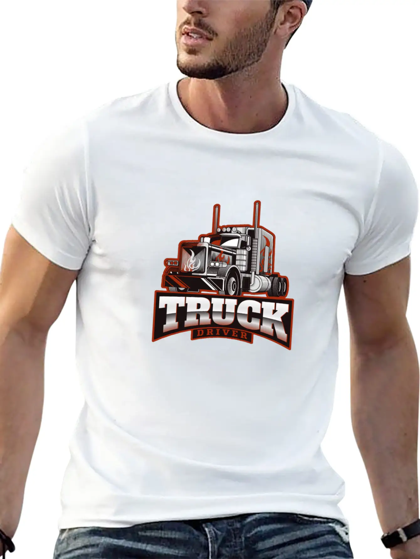 Truck Driver Lightweight Cotton T-Shirt – Daily Comfort Graphic Shirt