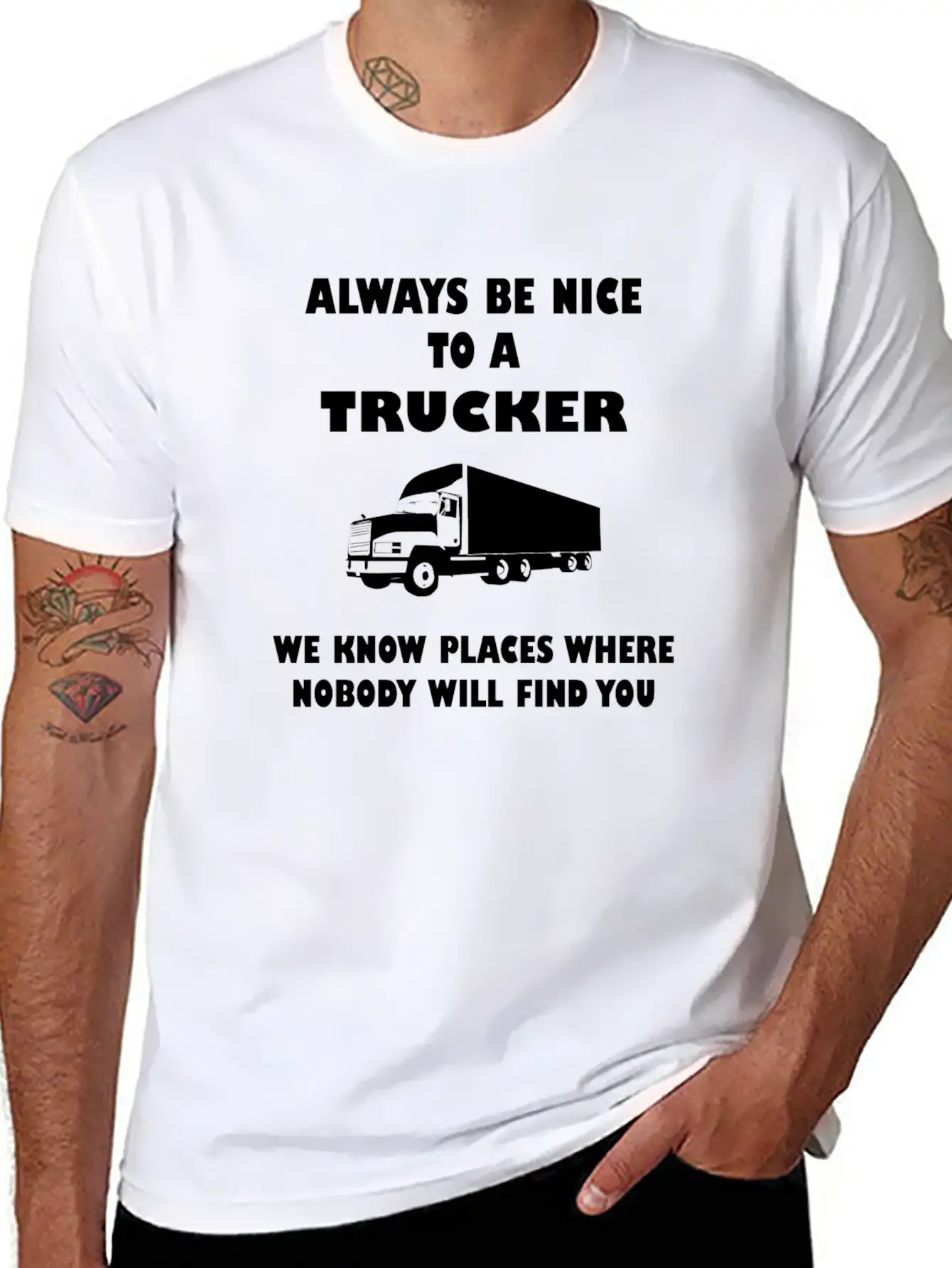 Truck Driver Saying Trucker Humorous Classic Fit Graphic Tee For Daily Comfort – Unisex Cotton Shirt