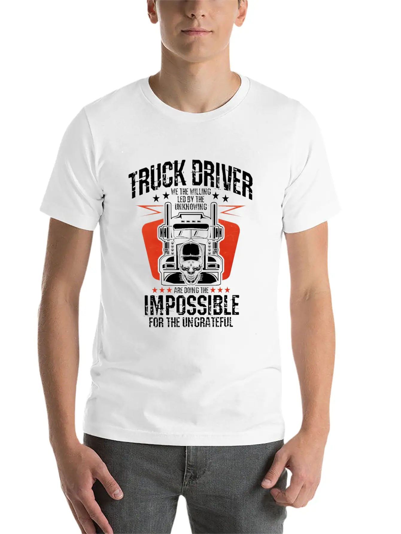 Truck Driver Unisex Casual T-Shirt – Clean Design For Daily Comfort