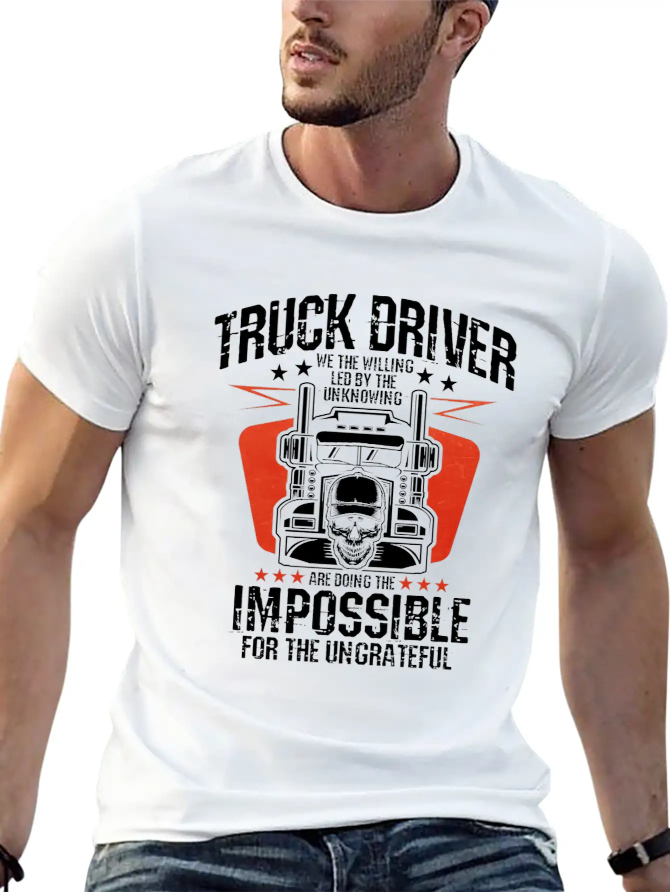 Truck Driver Unisex Casual T-Shirt – Clean Design For Daily Comfort