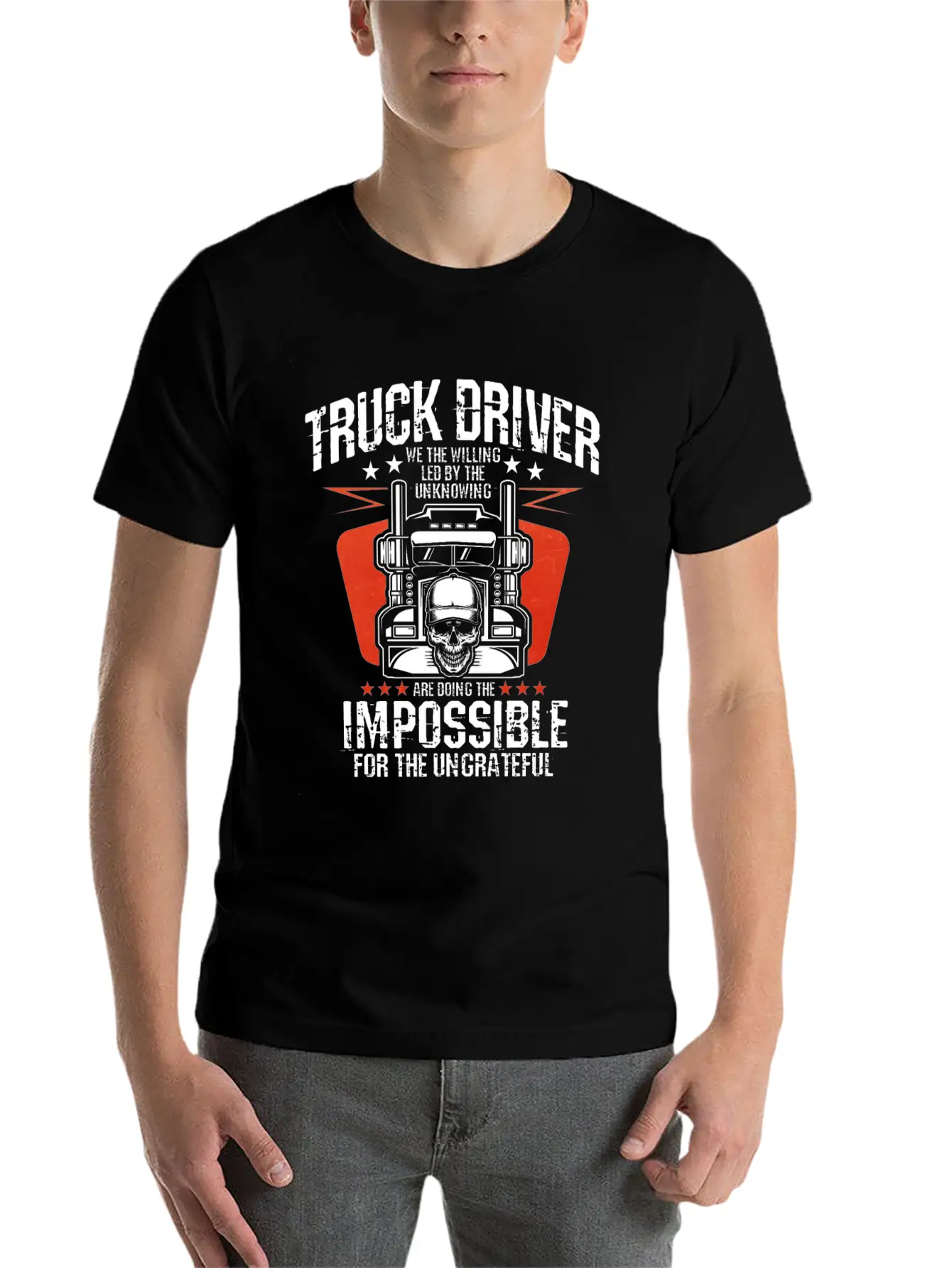 Truck Driver Unisex Casual T-Shirt – Clean Design For Daily Comfort