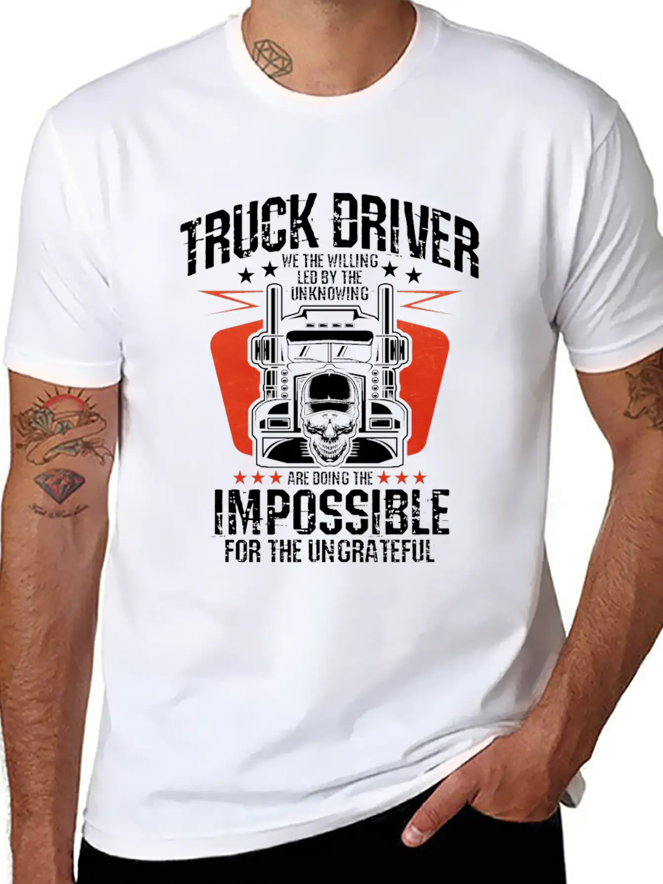 Truck Driver Unisex Casual T-Shirt – Clean Design For Daily Comfort