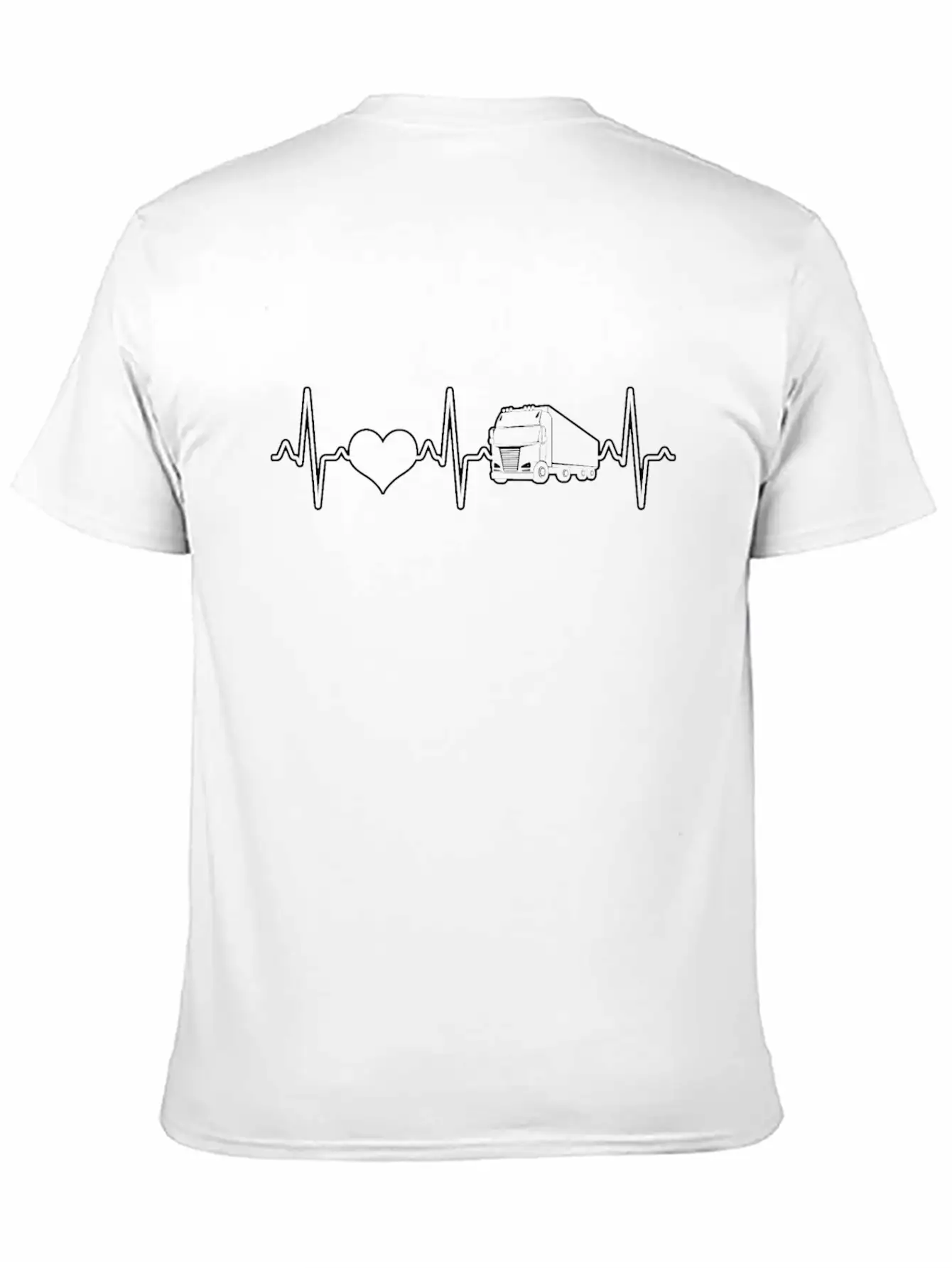 Truck Heartbeat Unisex Casual T-Shirt – Clean Design For Daily Comfort