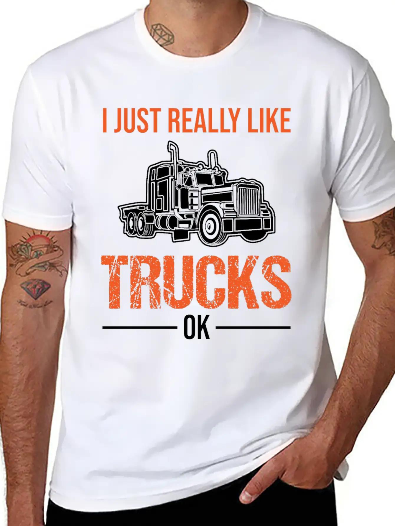 Truck Lorry Driver Trucker Funny Quote Gift Lightweight Cotton T-Shirt – Daily Comfort Graphic Shirt