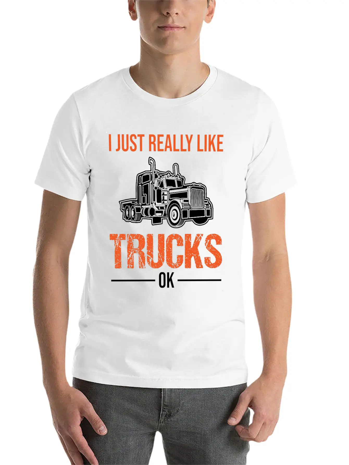 Truck Lorry Driver Trucker Funny Quote Gift Lightweight Cotton T-Shirt – Daily Comfort Graphic Shirt