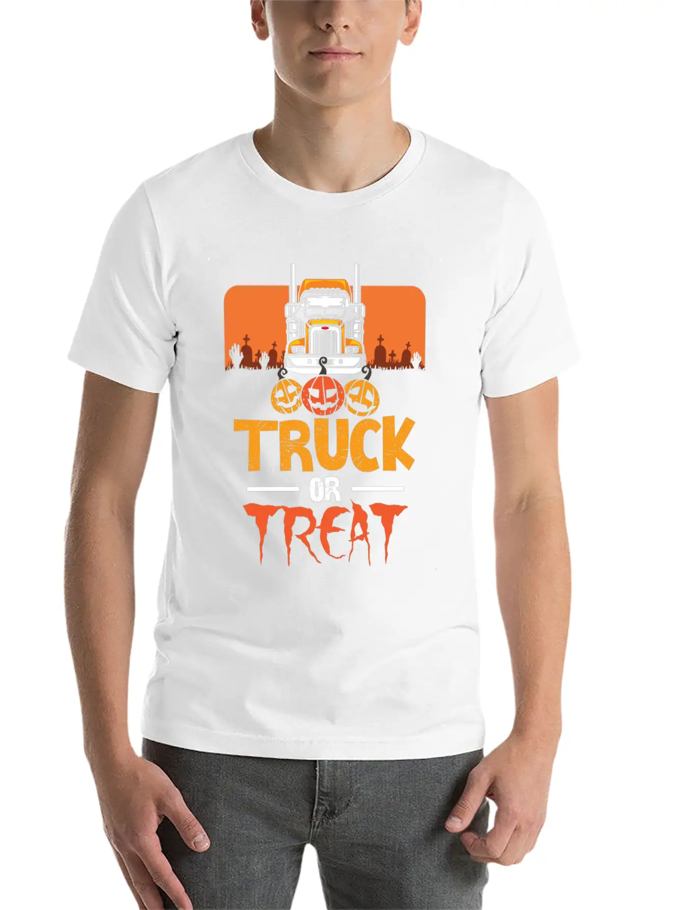 Truck Or Treat Truck Classic Fit Graphic Tee For Daily Comfort – Unisex Cotton Shirt