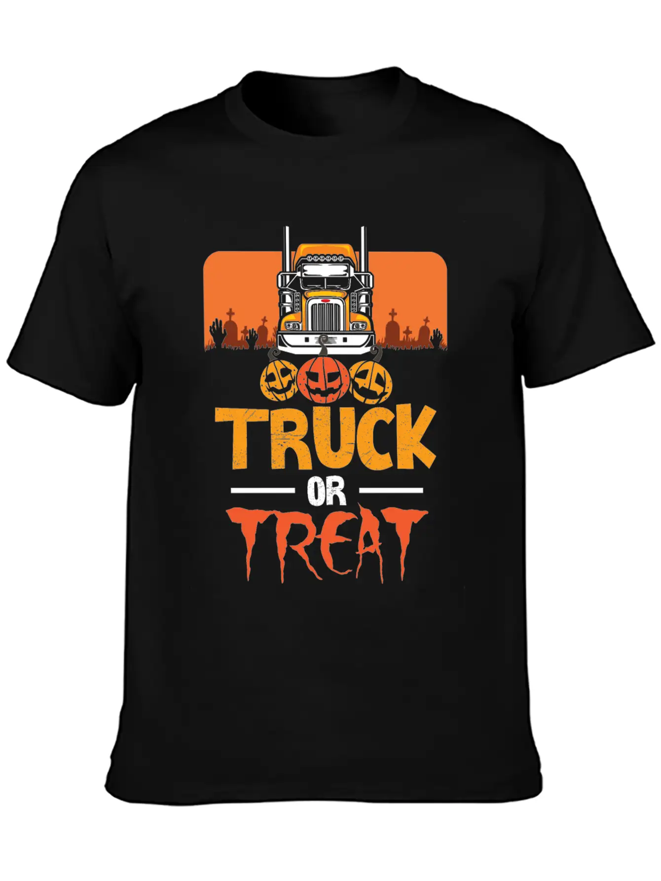 Truck Or Treat Truck Classic Fit Graphic Tee For Daily Comfort – Unisex Cotton Shirt