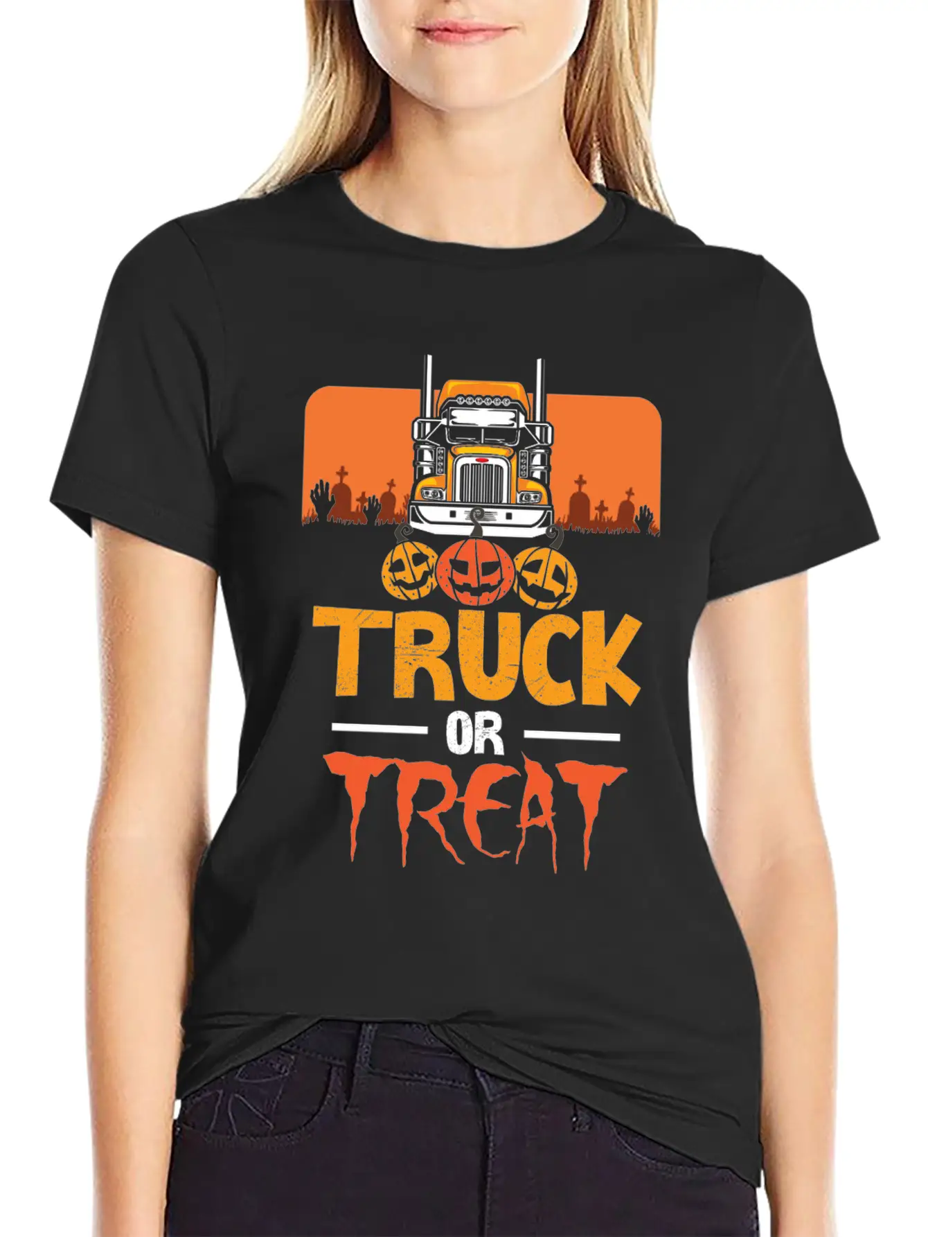 Truck Or Treat Truck Classic Fit Graphic Tee For Daily Comfort – Unisex Cotton Shirt