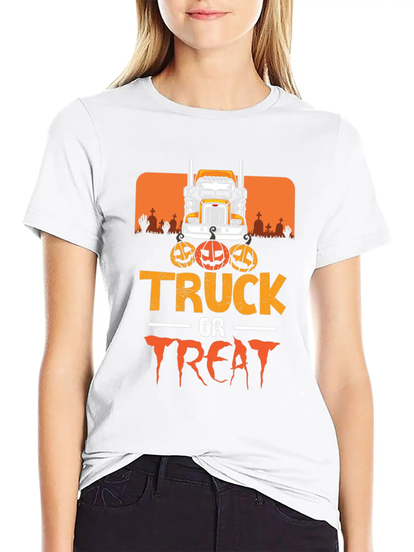 Truck Or Treat Truck Classic Fit Graphic Tee For Daily Comfort – Unisex Cotton Shirt