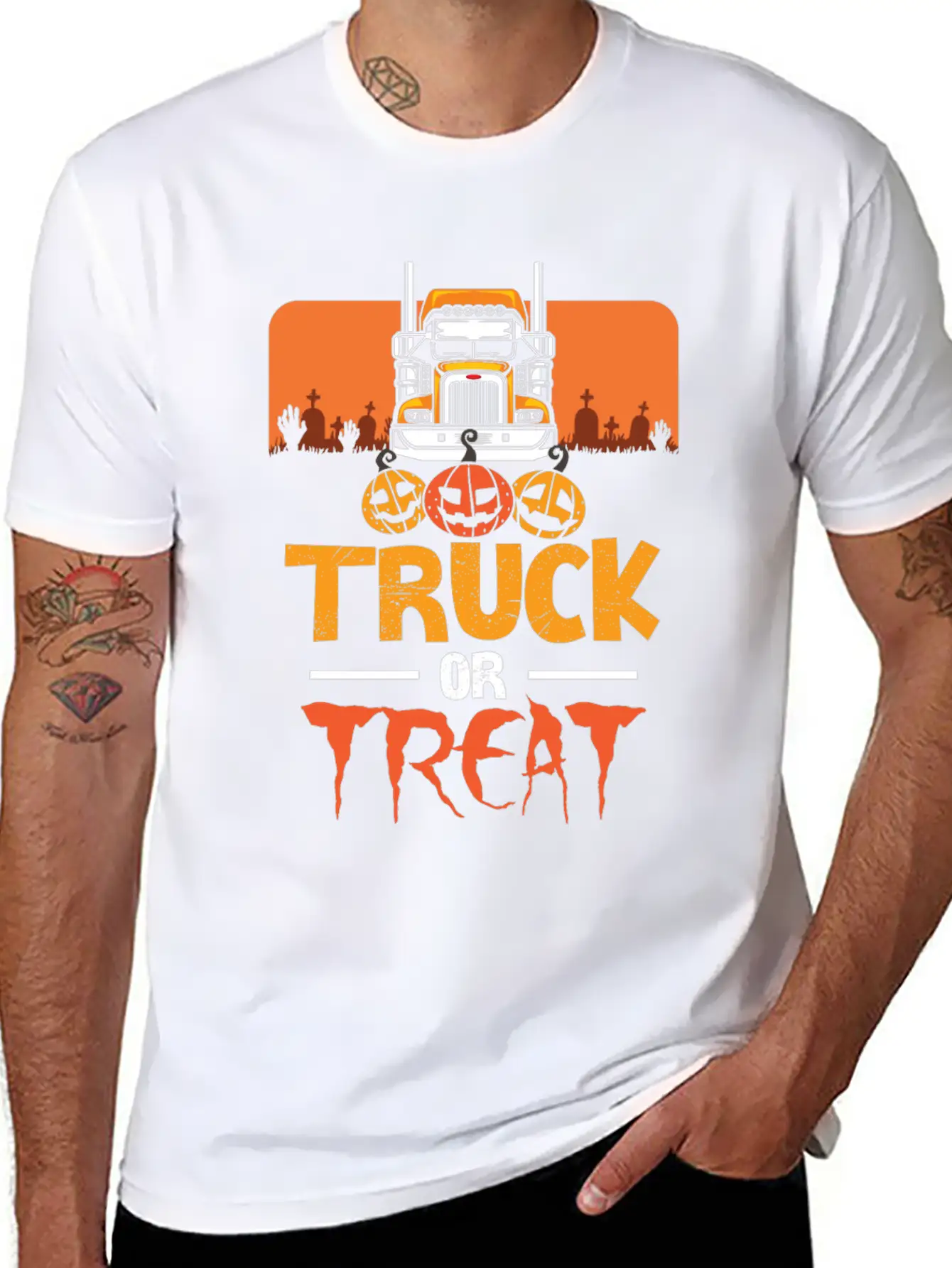 Truck Or Treat Truck Classic Fit Graphic Tee For Daily Comfort – Unisex Cotton Shirt