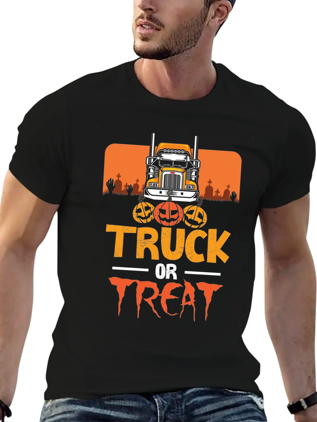 Truck Or Treat Truck Classic Fit Graphic Tee For Daily Comfort – Unisex Cotton Shirt