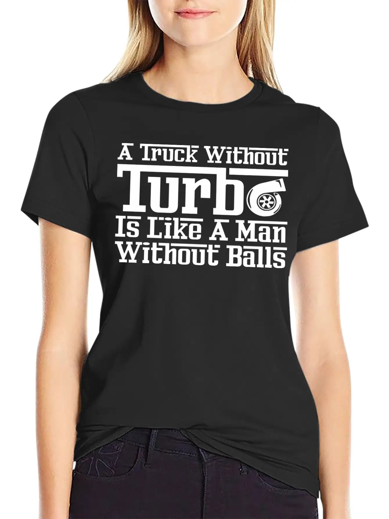 Truck Without Turbo Like Man Without Turbocharger Soft Cotton Short Sleeve Tee – Unisex Wardrobe Staple