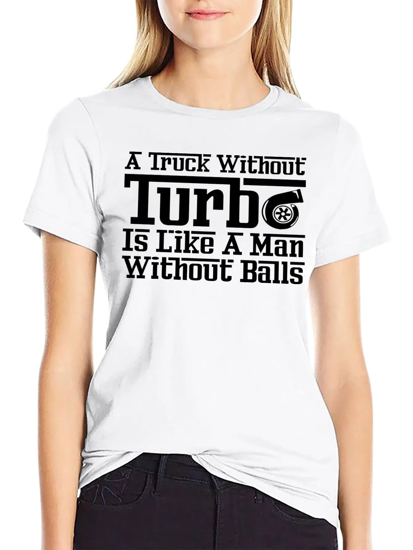 Truck Without Turbo Like Man Without Turbocharger Soft Cotton Short Sleeve Tee – Unisex Wardrobe Staple