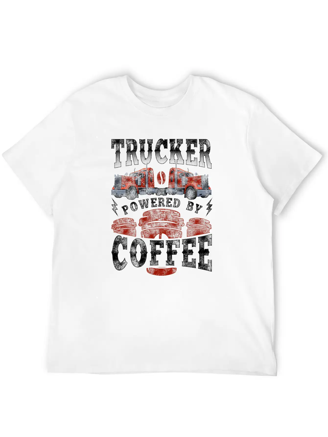 Trucker Truck Driver Coffee Relaxed Everyday Tee – Lightweight And Durable Cotton