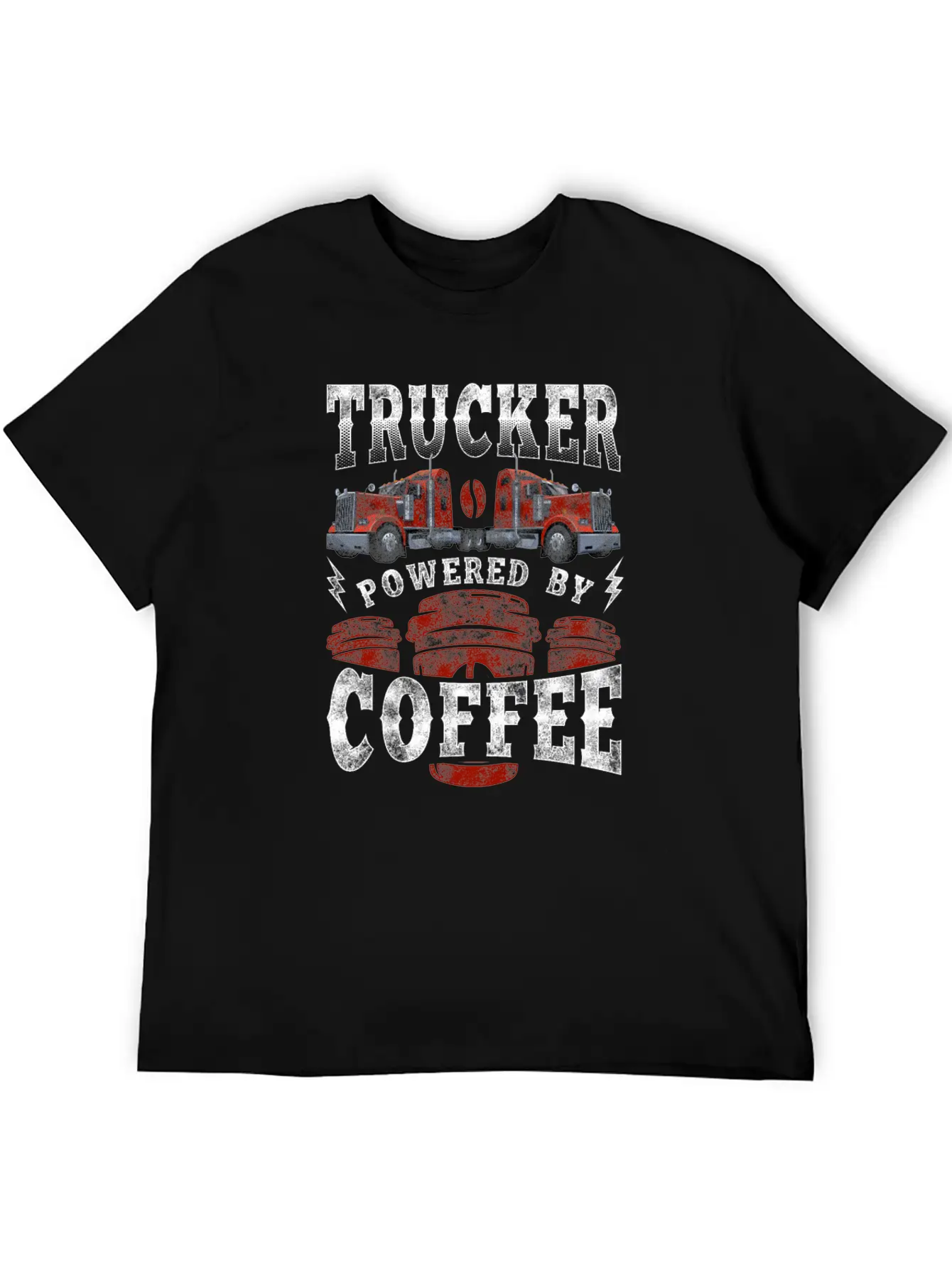 Trucker Truck Driver Coffee Relaxed Everyday Tee – Lightweight And Durable Cotton