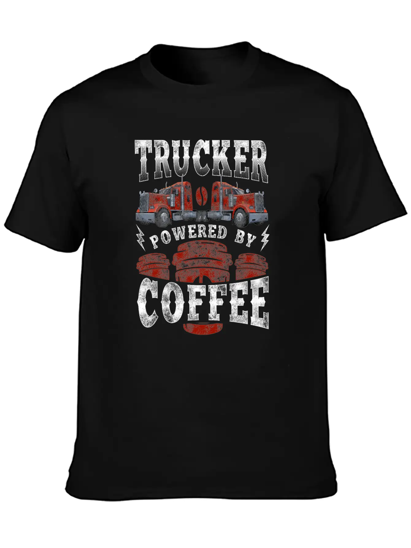 Trucker Truck Driver Coffee Relaxed Everyday Tee – Lightweight And Durable Cotton