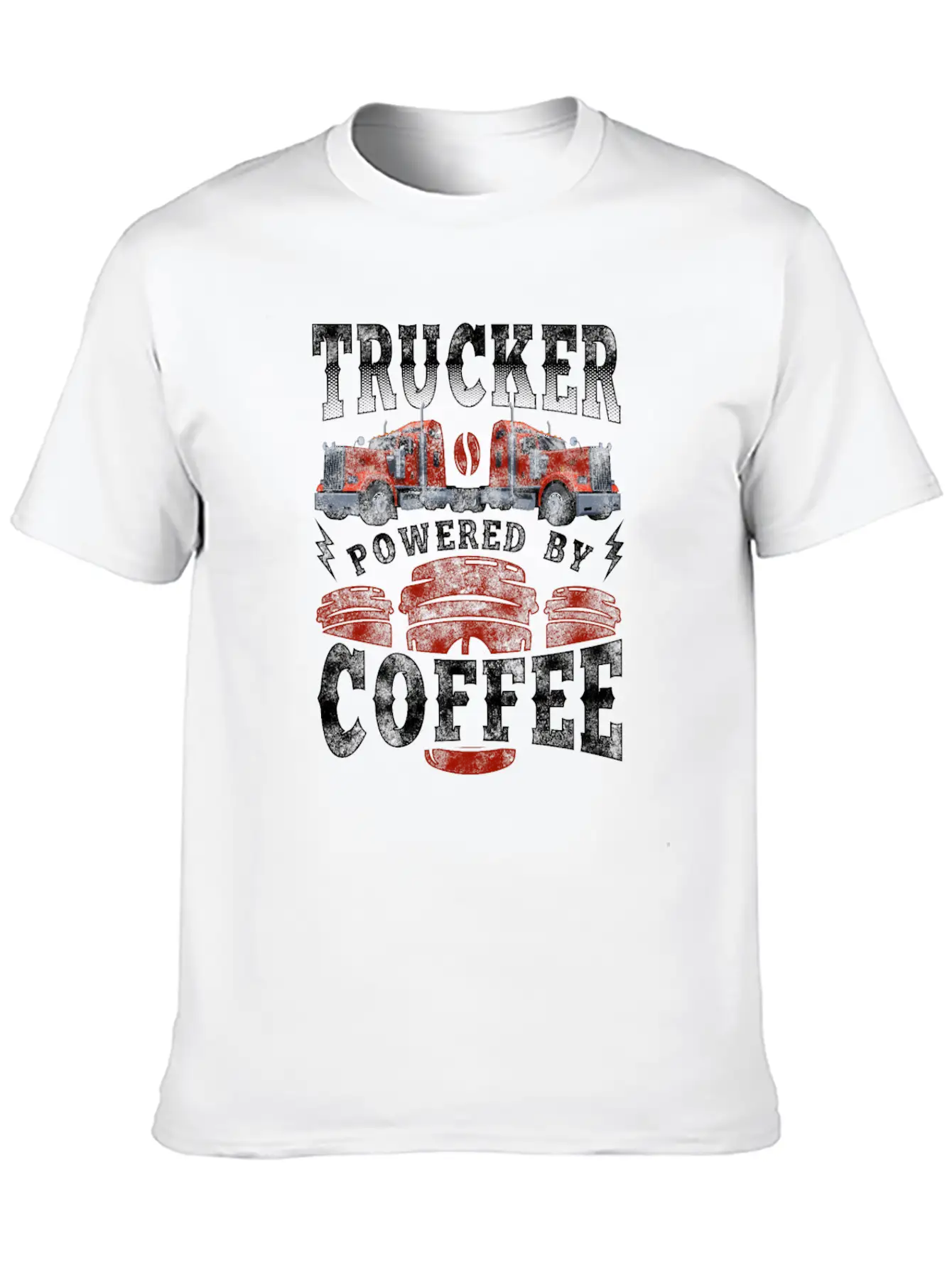 Trucker Truck Driver Coffee Relaxed Everyday Tee – Lightweight And Durable Cotton