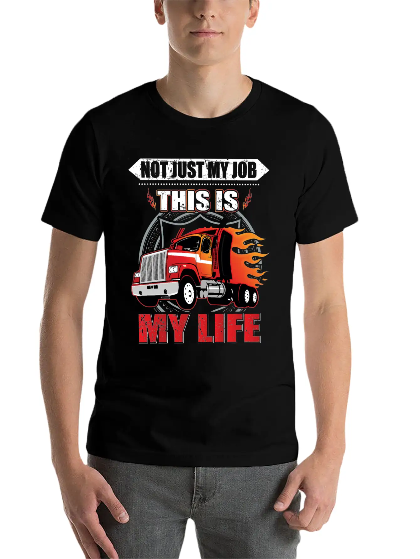 Trucker Truck Driver Truck Lover Farmer Lightweight Cotton T-Shirt – Daily Comfort Graphic Shirt
