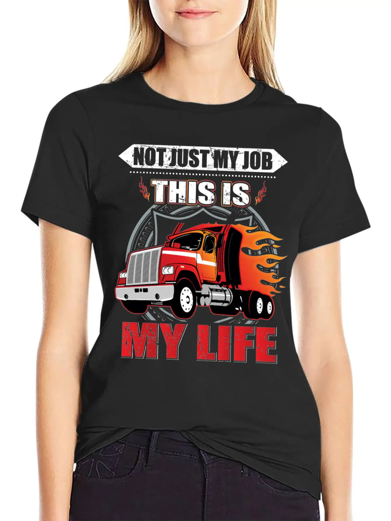 Trucker Truck Driver Truck Lover Farmer Lightweight Cotton T-Shirt – Daily Comfort Graphic Shirt