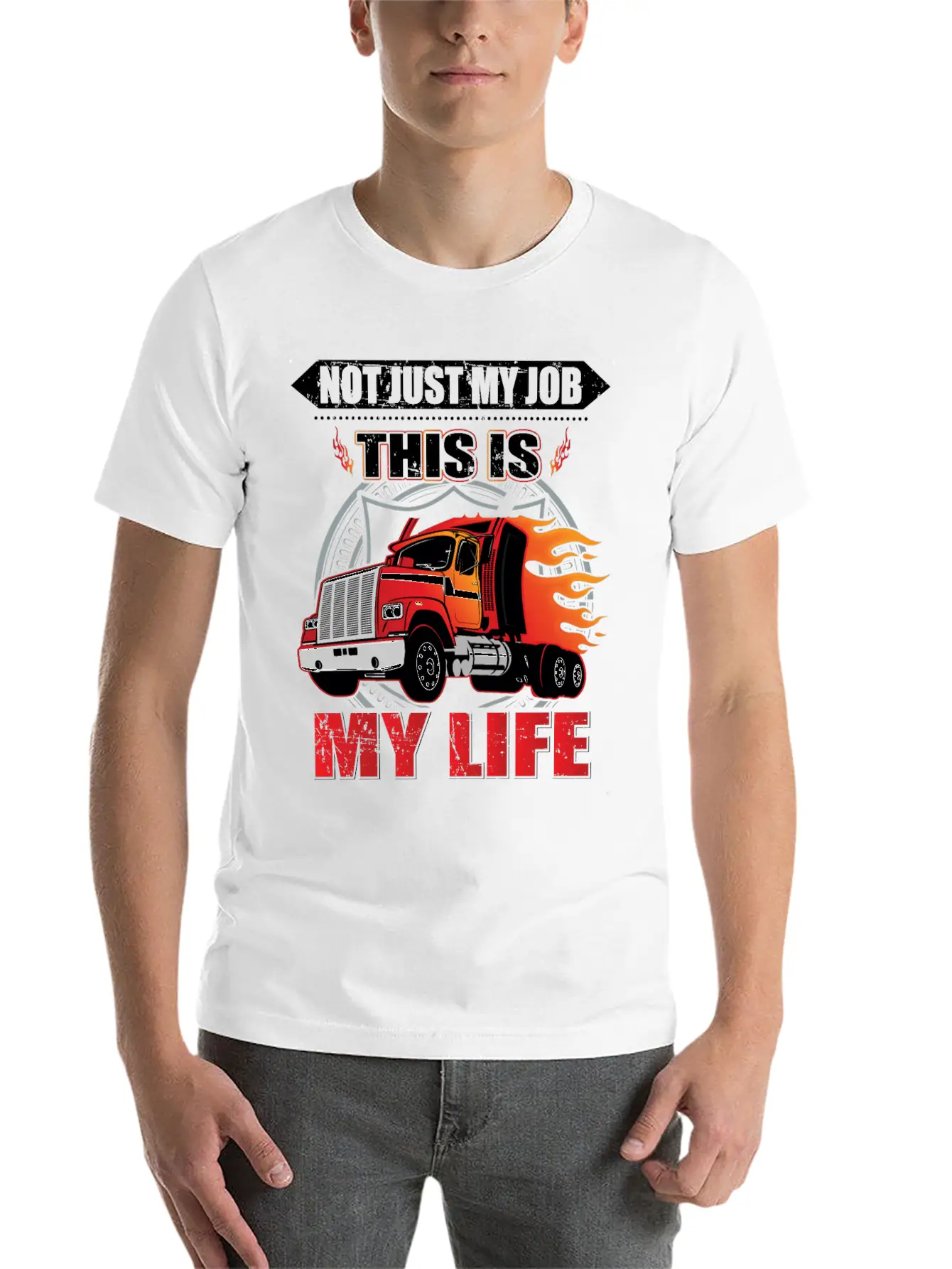 Trucker Truck Driver Truck Lover Farmer Lightweight Cotton T-Shirt – Daily Comfort Graphic Shirt