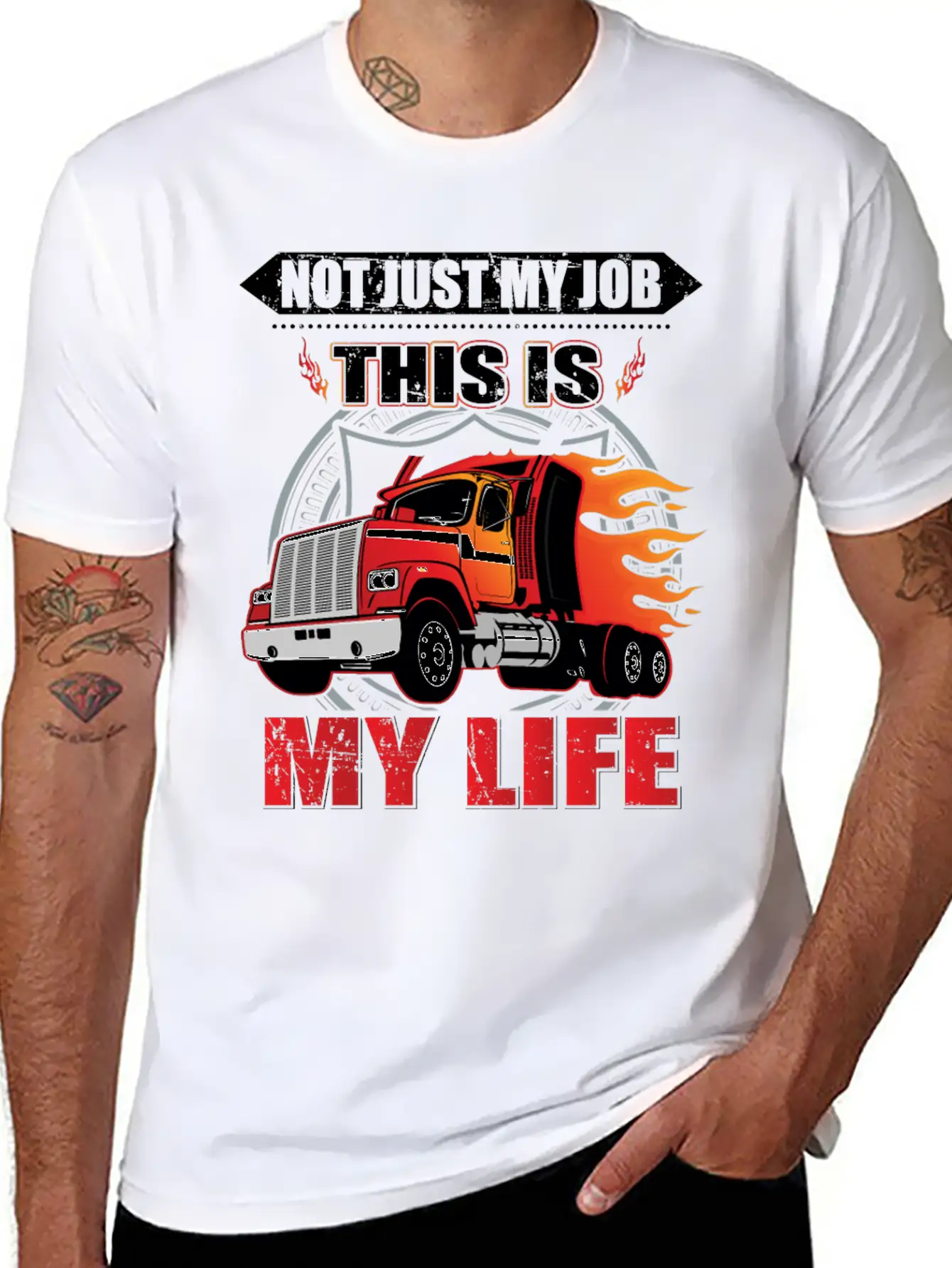 Trucker Truck Driver Truck Lover Farmer Lightweight Cotton T-Shirt – Daily Comfort Graphic Shirt