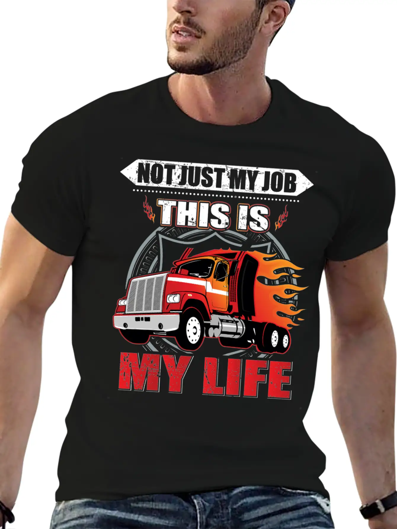 Trucker Truck Driver Truck Lover Farmer Lightweight Cotton T-Shirt – Daily Comfort Graphic Shirt