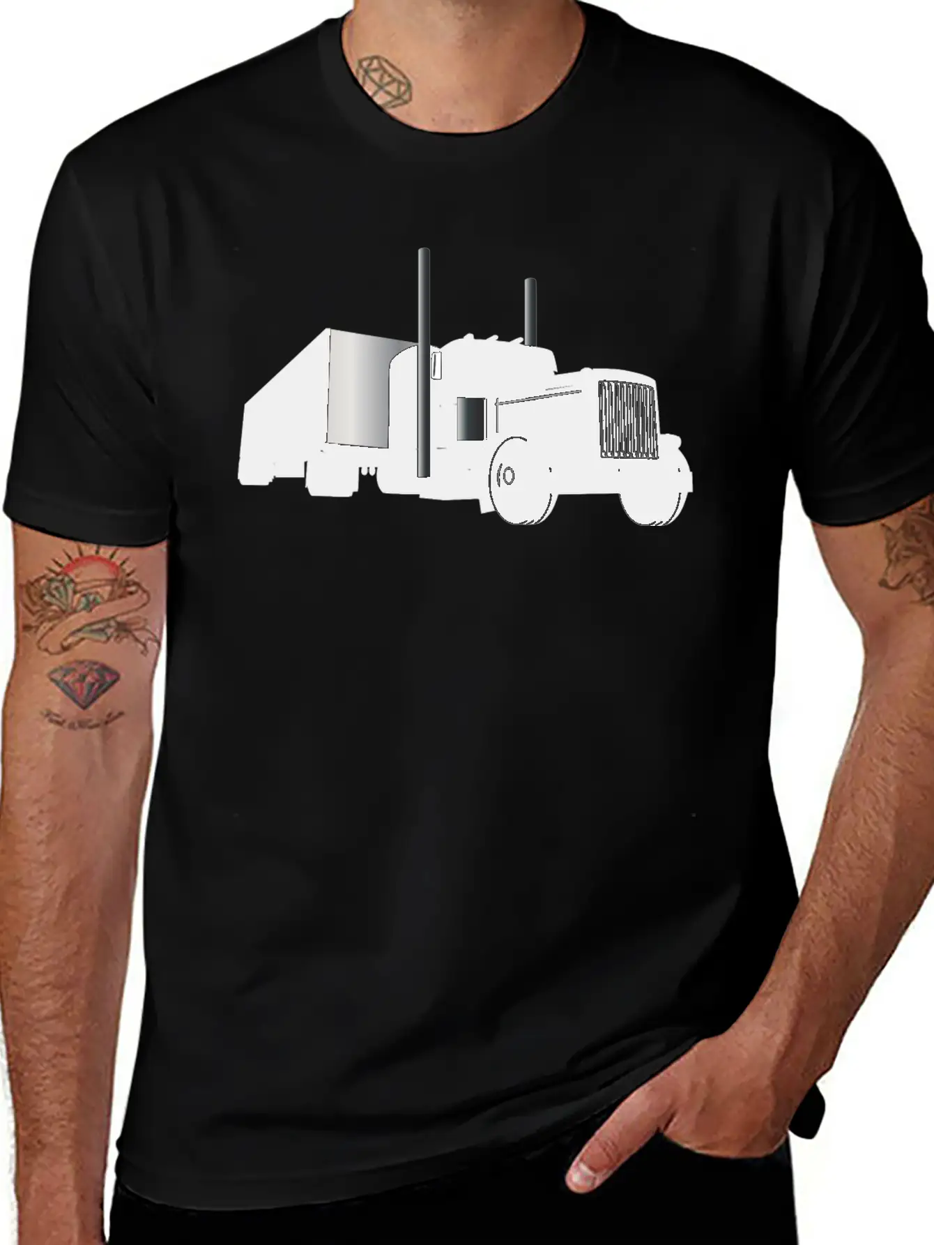 Trucking,Truckers,American Truckers,Diesel T-shirt Relaxed Everyday Tee – Lightweight And Durable Cotton