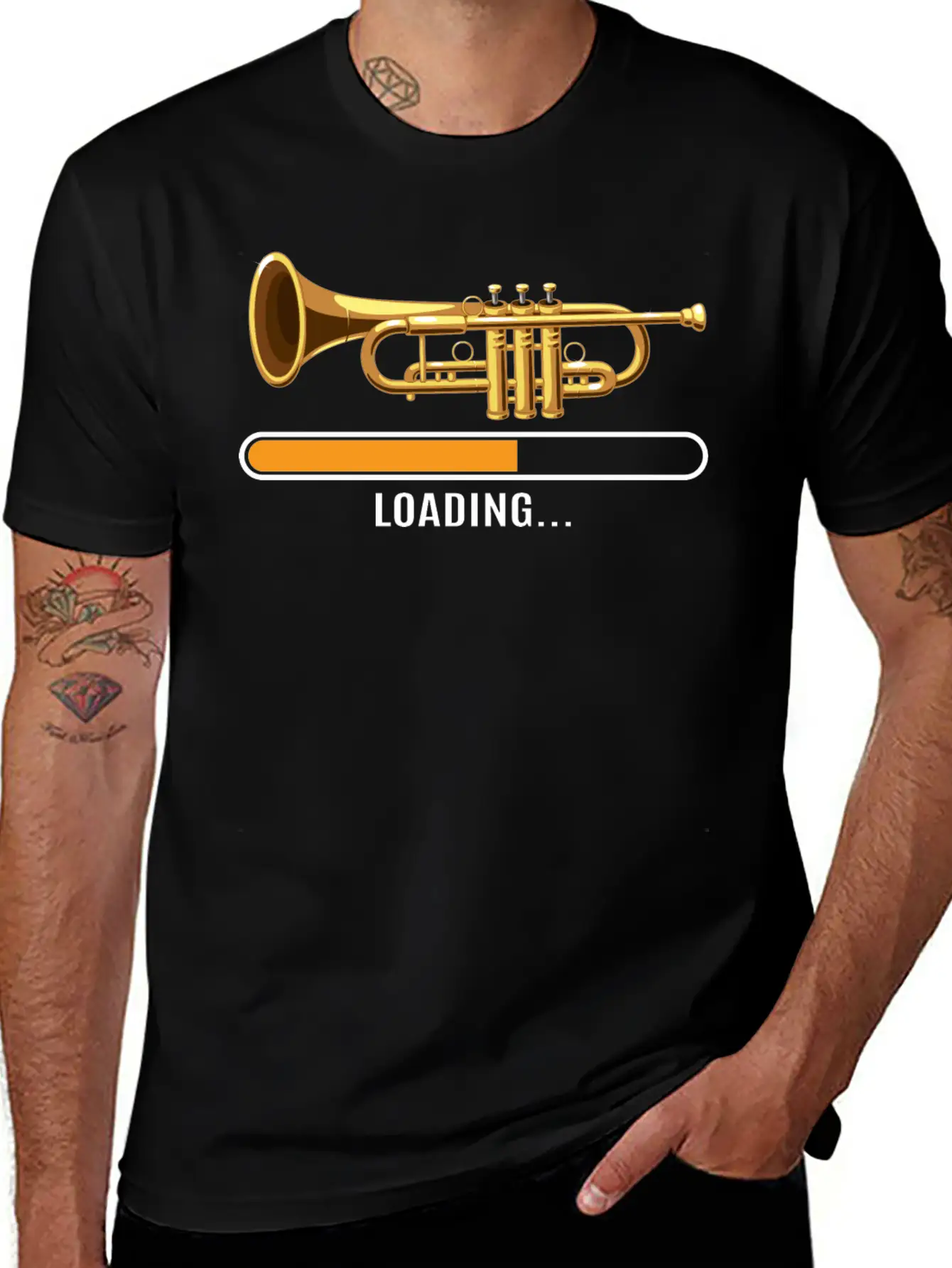 Trumpet Classic Fit Graphic Tee For Daily Comfort – Unisex Cotton Shirt