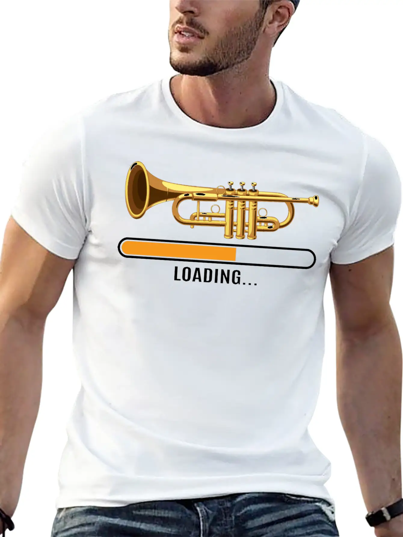 Trumpet Classic Fit Graphic Tee For Daily Comfort – Unisex Cotton Shirt