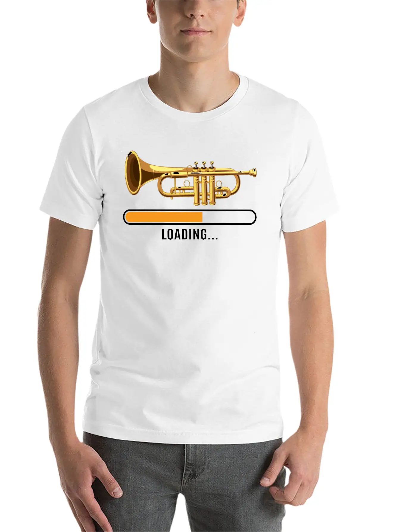 Trumpet Classic Fit Graphic Tee For Daily Comfort – Unisex Cotton Shirt