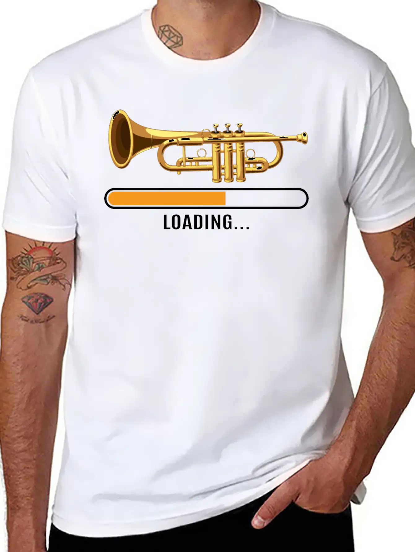Trumpet Classic Fit Graphic Tee For Daily Comfort – Unisex Cotton Shirt