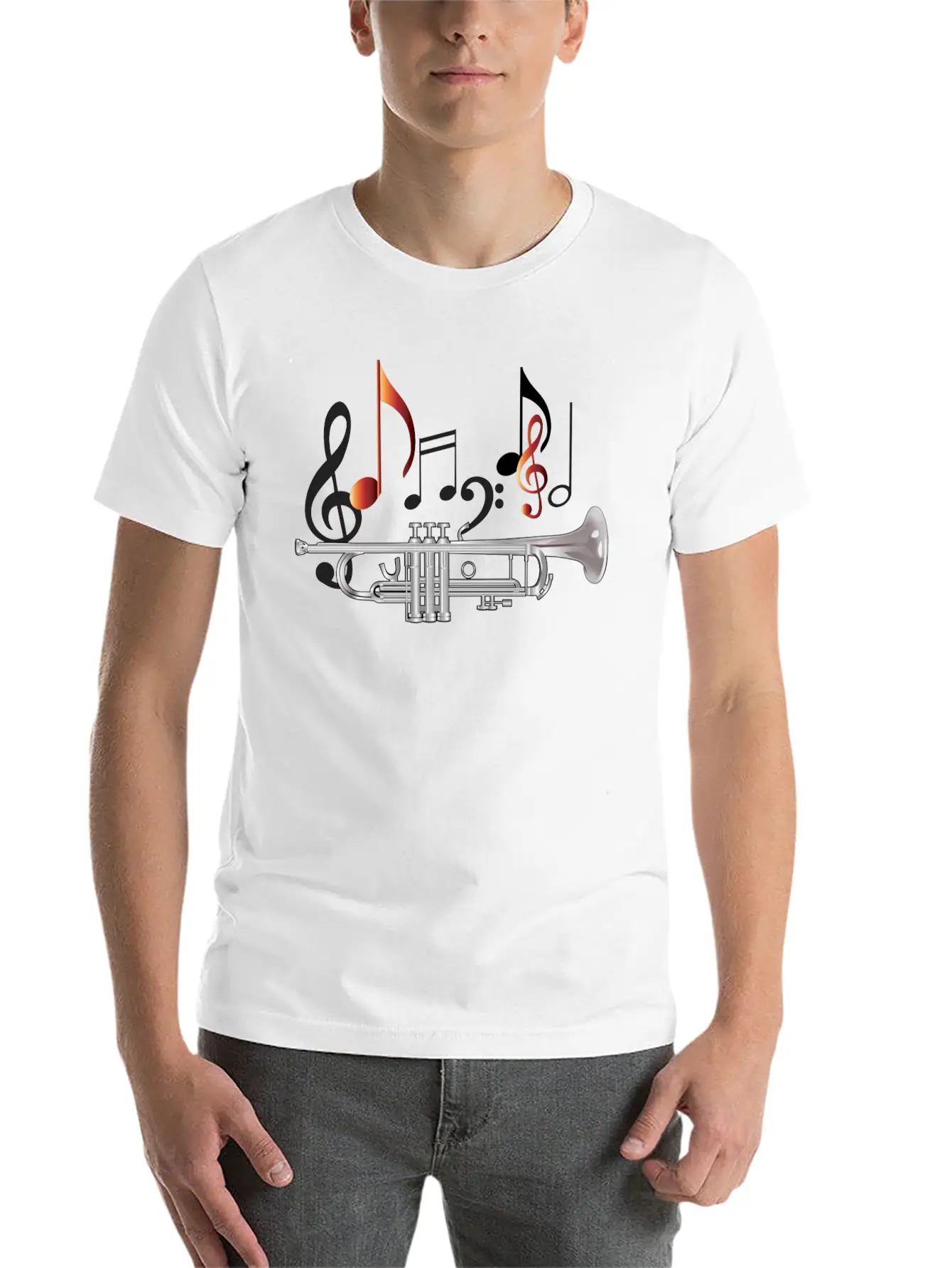 Trumpet Comfortable Minimalist Graphic Tee – Summer Style Essential