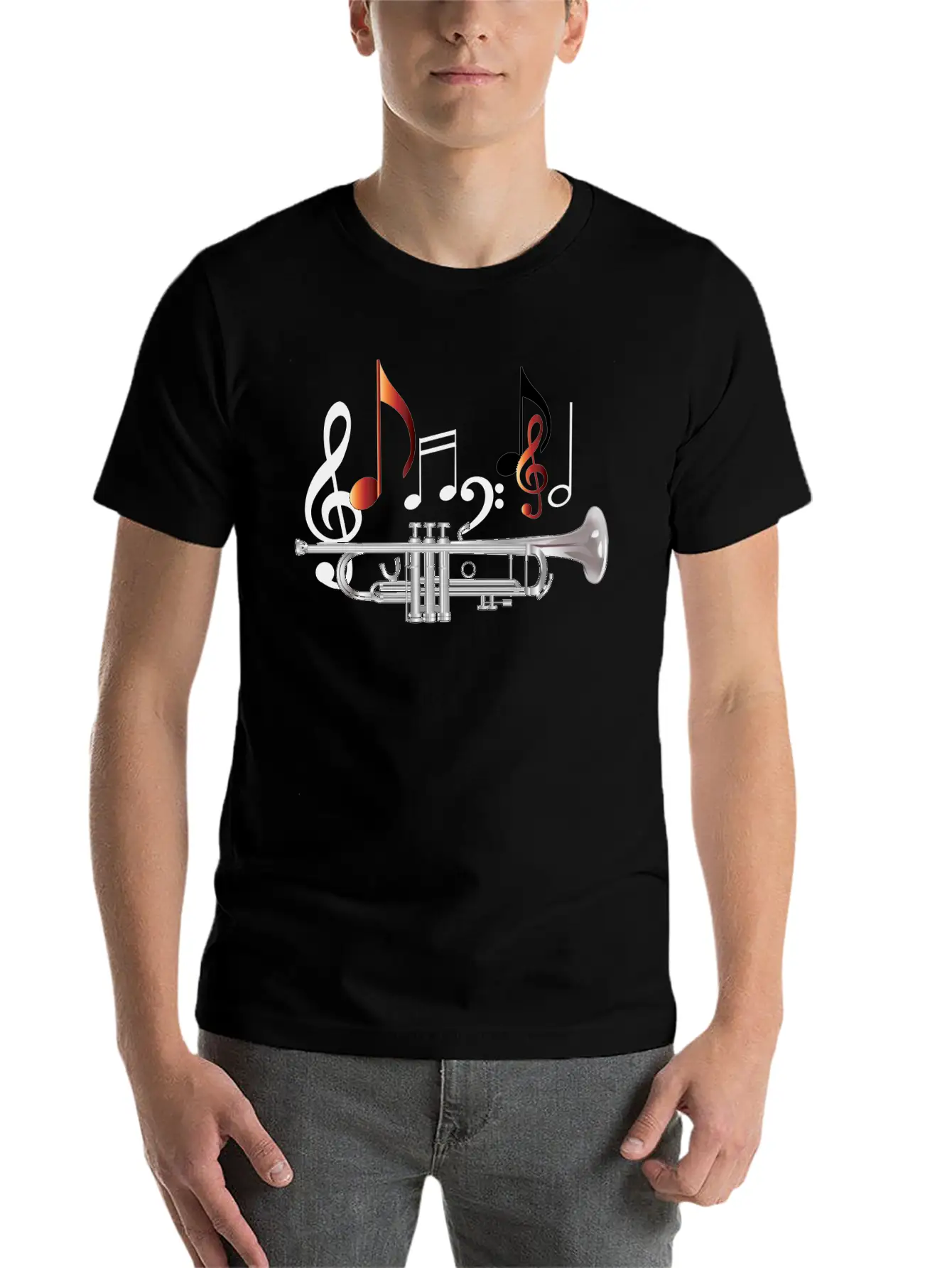 Trumpet Comfortable Minimalist Graphic Tee – Summer Style Essential